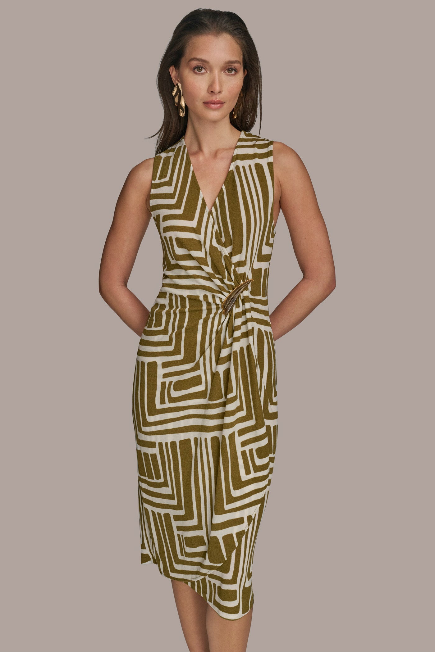 WRAP-EFFECT MIDI SHEATH DRESS VIEW 4 | Dresses & Jumpsuits WRAP-EFFECT MIDI SHEATH DRESS VIEW 4 | Dresses & Jumpsuits