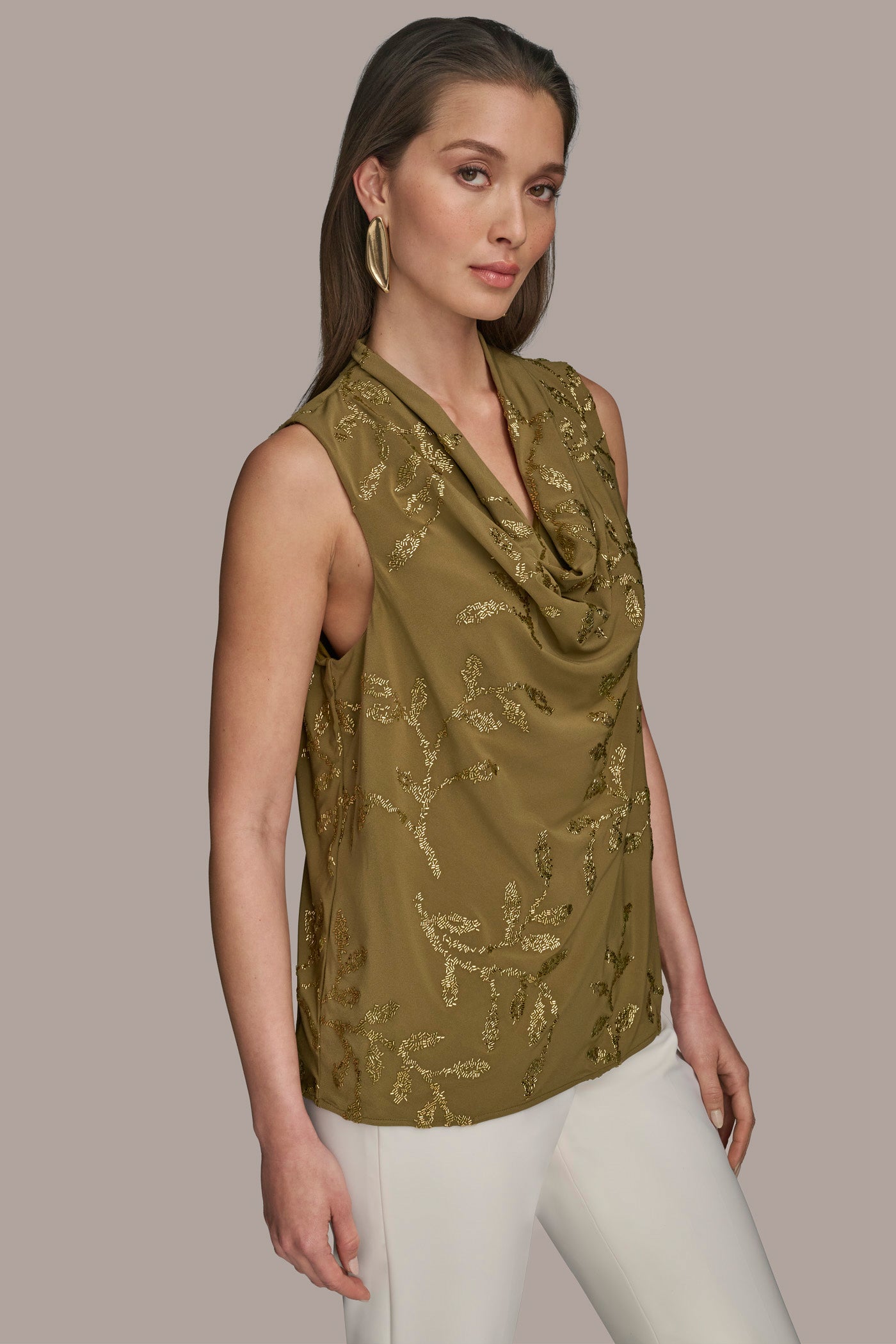 EMBELLISHED COWL NECK TOP VIEW 7 | Tops EMBELLISHED COWL NECK TOP VIEW 7 | Tops