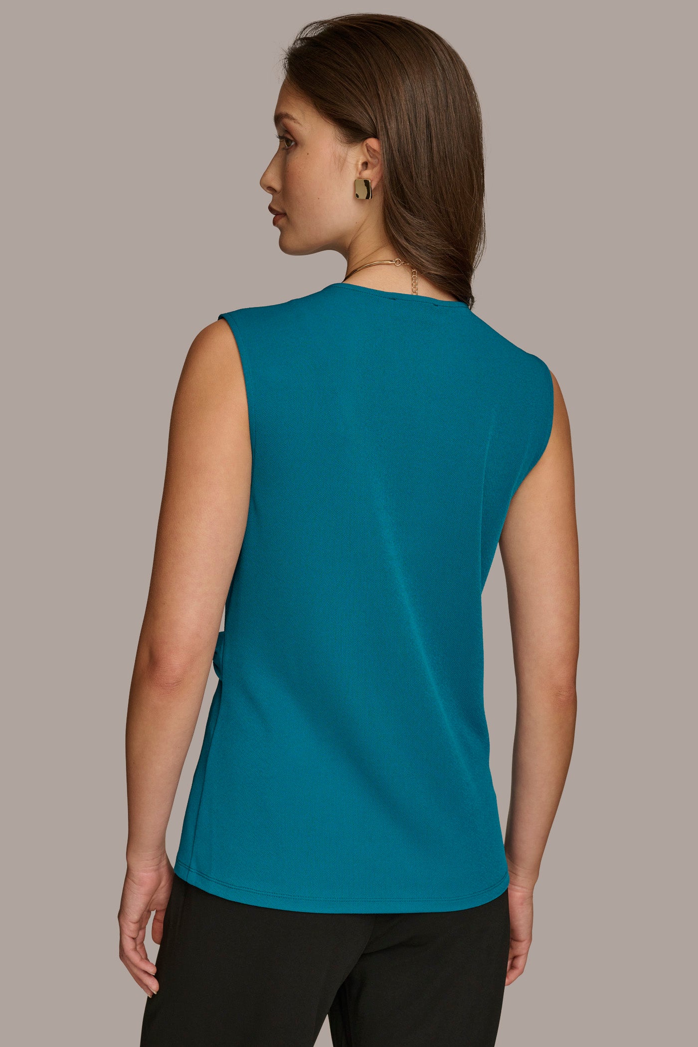 FAUX WRAP TOP WITH BRUSHED HARDWARE DETAIL | View 2 | Sale Tops and Sweaters FAUX WRAP TOP WITH BRUSHED HARDWARE DETAIL | View 2 | Sale Tops and Sweaters