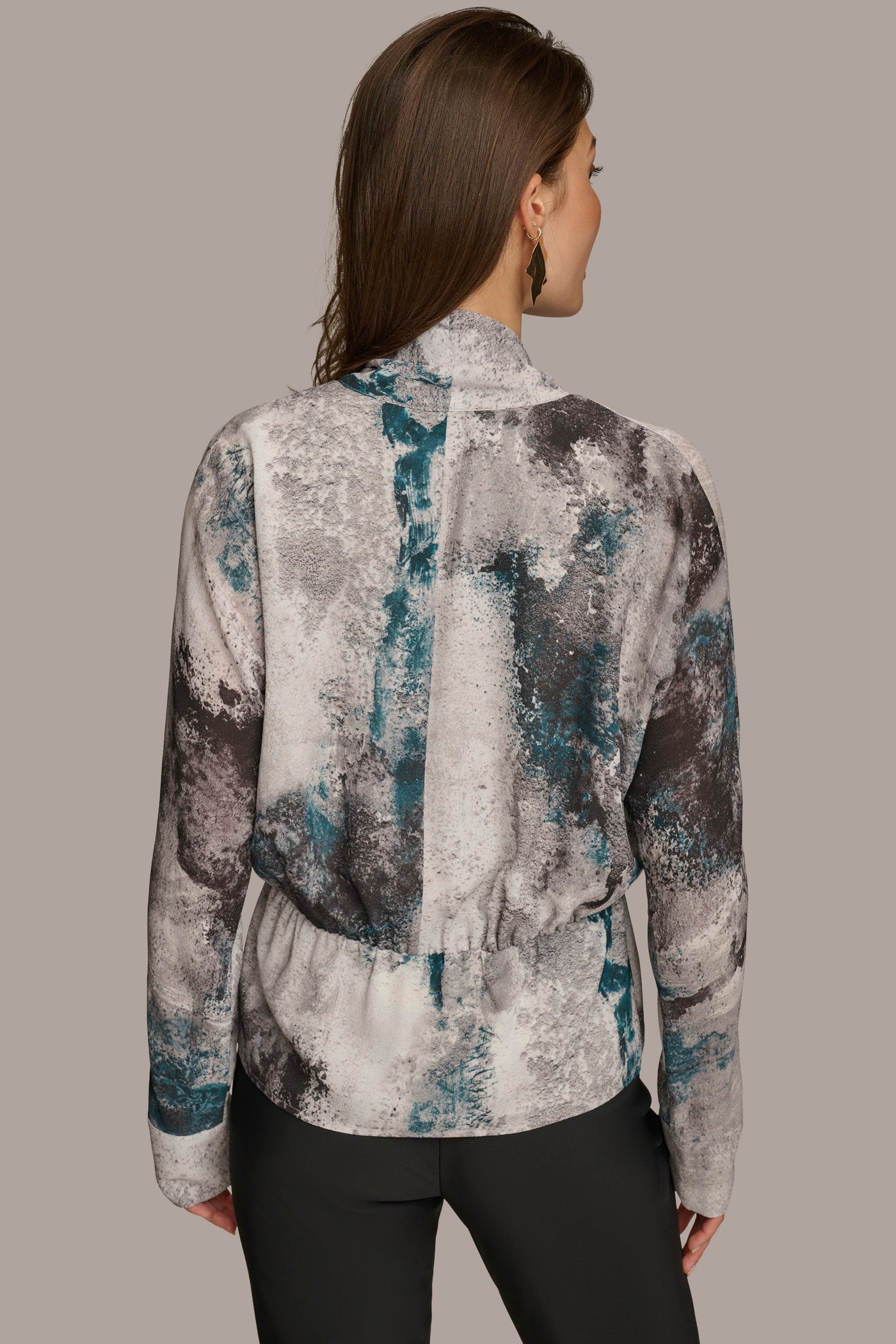 PRINTED FAUX WRAP BLOUSE | View 2 | Products PRINTED FAUX WRAP BLOUSE | View 2 | Products