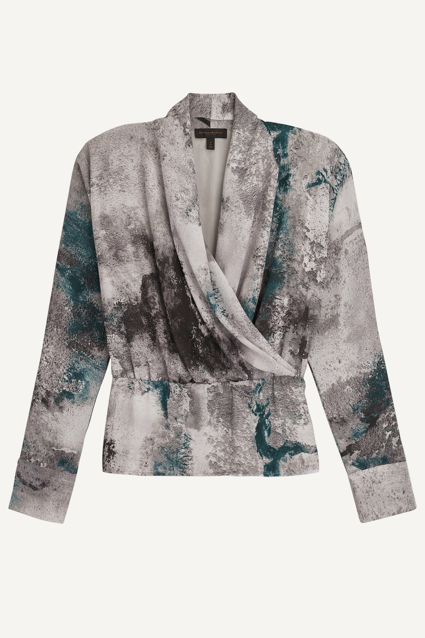 PRINTED FAUX WRAP BLOUSE VIEW 7 PRINTED FAUX WRAP BLOUSE VIEW 7