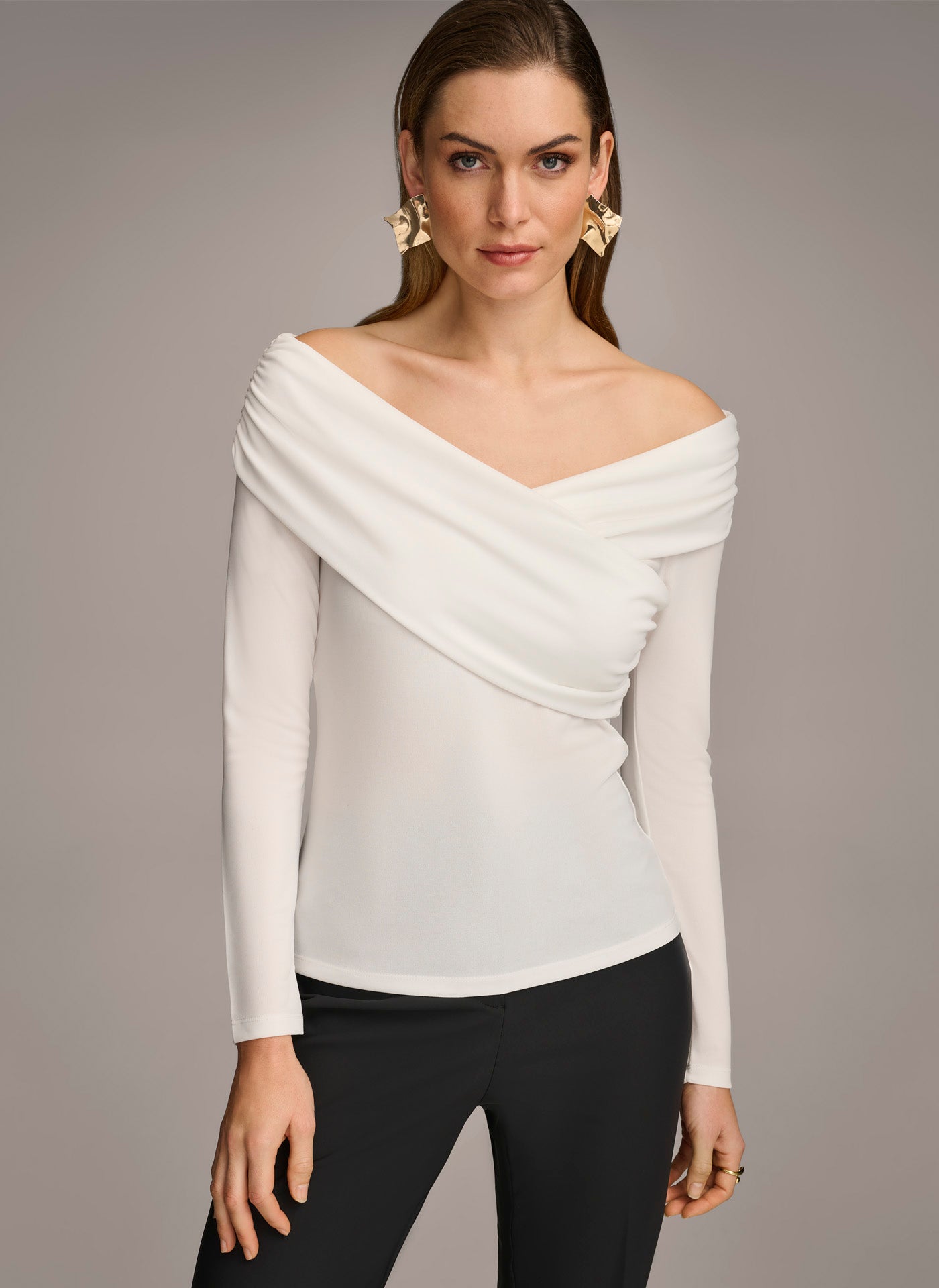 OFF SHOULDER WRAP TOP | View 1 | Sale Clothing OFF SHOULDER WRAP TOP | View 1 | Sale Clothing
