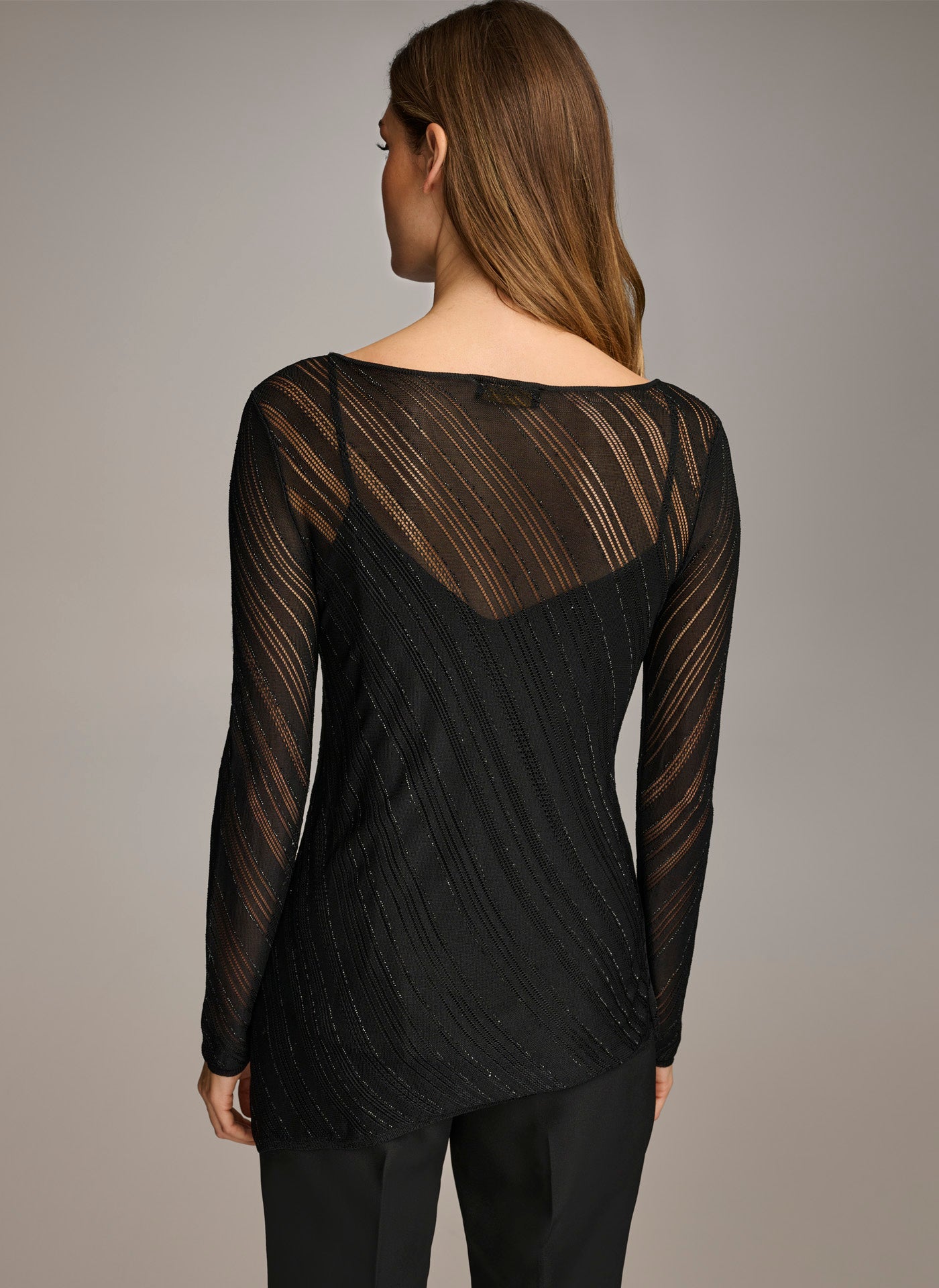 SHEER TOP WITH SHIMMER | View 2 | Products SHEER TOP WITH SHIMMER | View 2 | Products