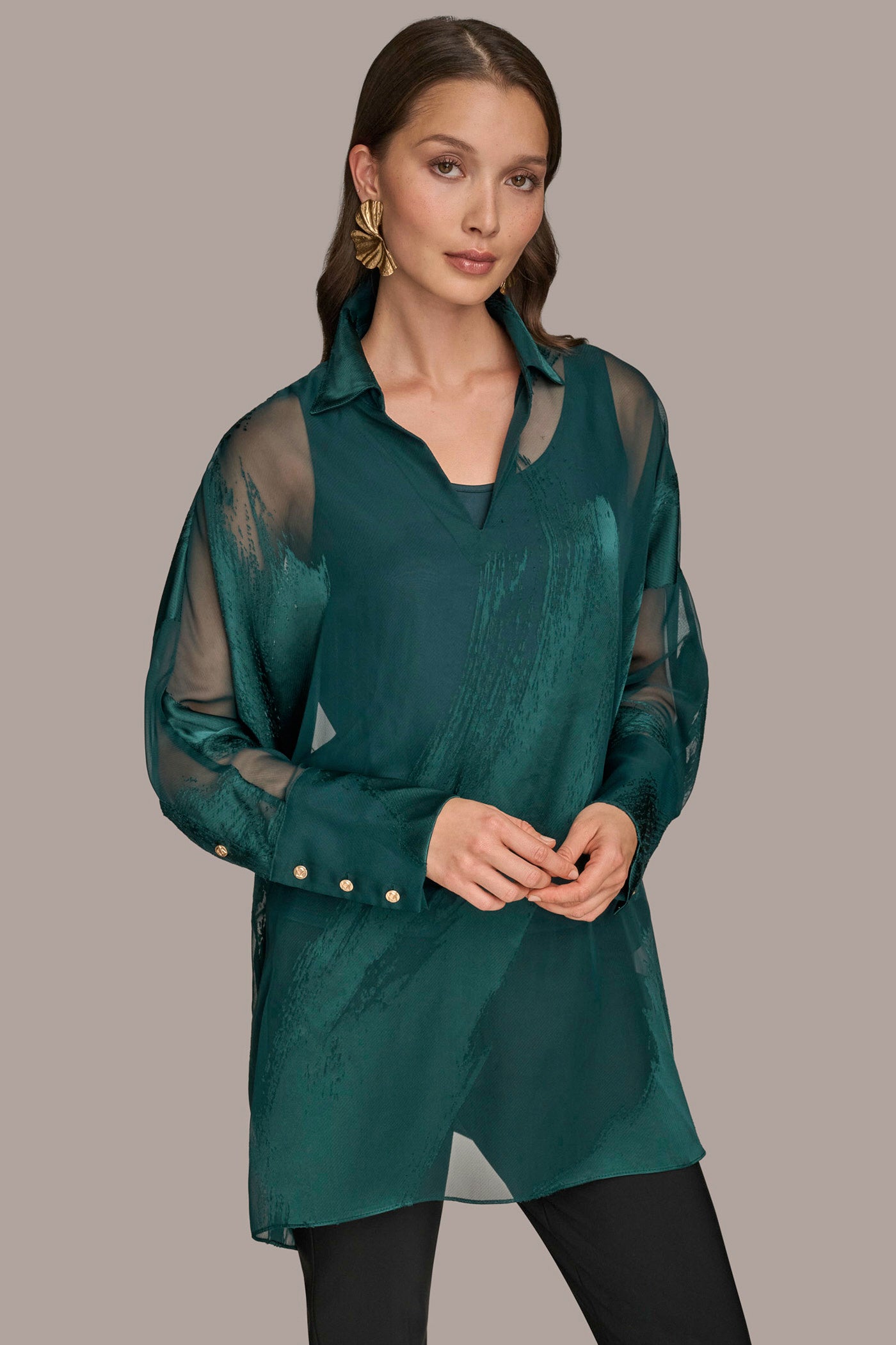 BRUSHSTROKE BURNOUT TUNIC VIEW 4 | Clothing BRUSHSTROKE BURNOUT TUNIC VIEW 4 | Clothing