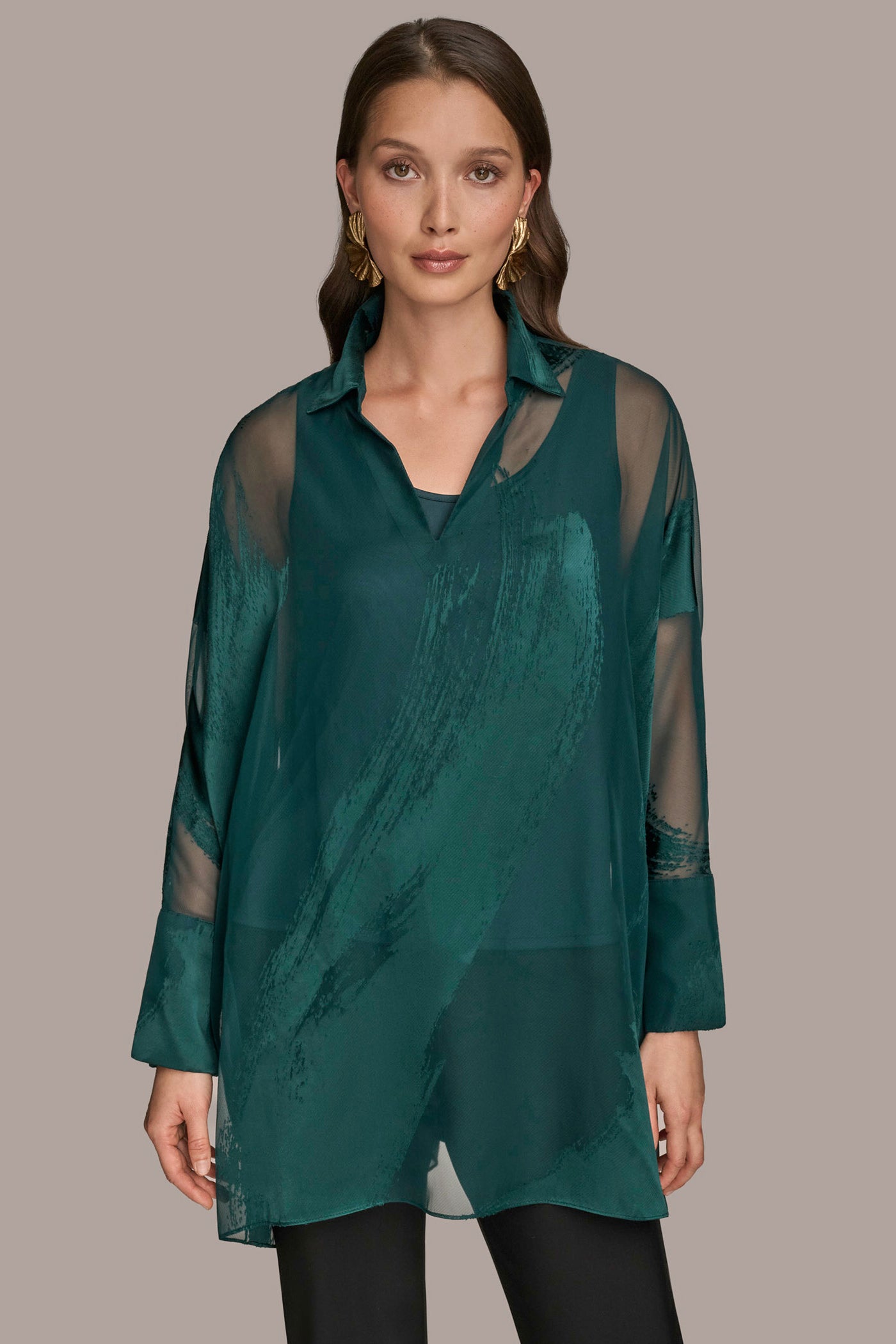 BRUSHSTROKE BURNOUT TUNIC | View 1 | New clothing BRUSHSTROKE BURNOUT TUNIC | View 1 | New clothing