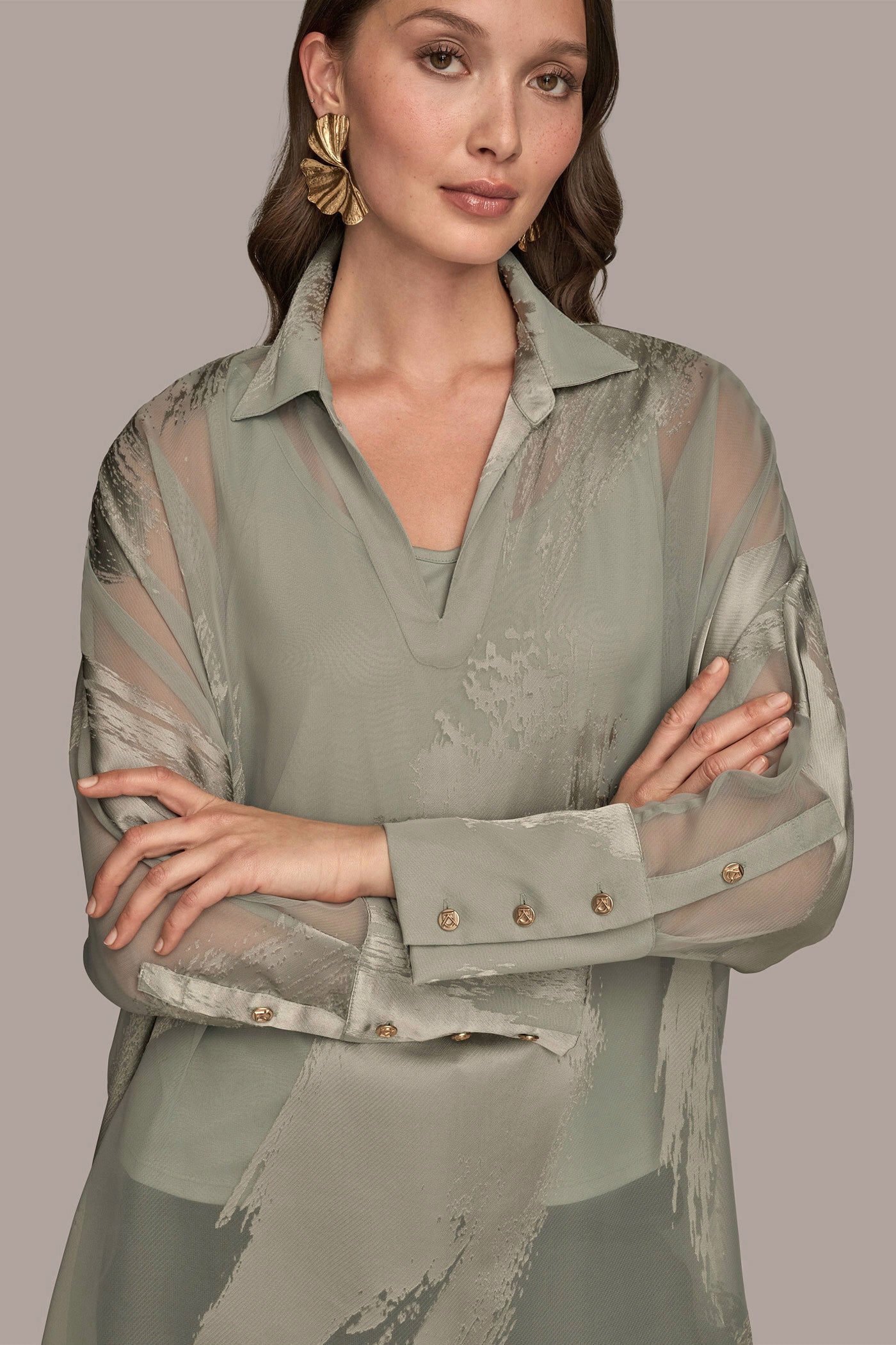 LONG SLEEVE BURNOUT TUNIC VIEW 4 LONG SLEEVE BURNOUT TUNIC VIEW 4