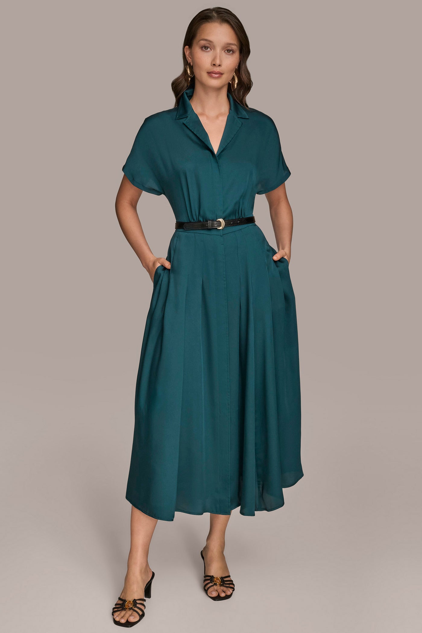 BELTED MIDI SHIRT DRESS | View 1 | Essential Dresses BELTED MIDI SHIRT DRESS | View 1 | Essential Dresses
