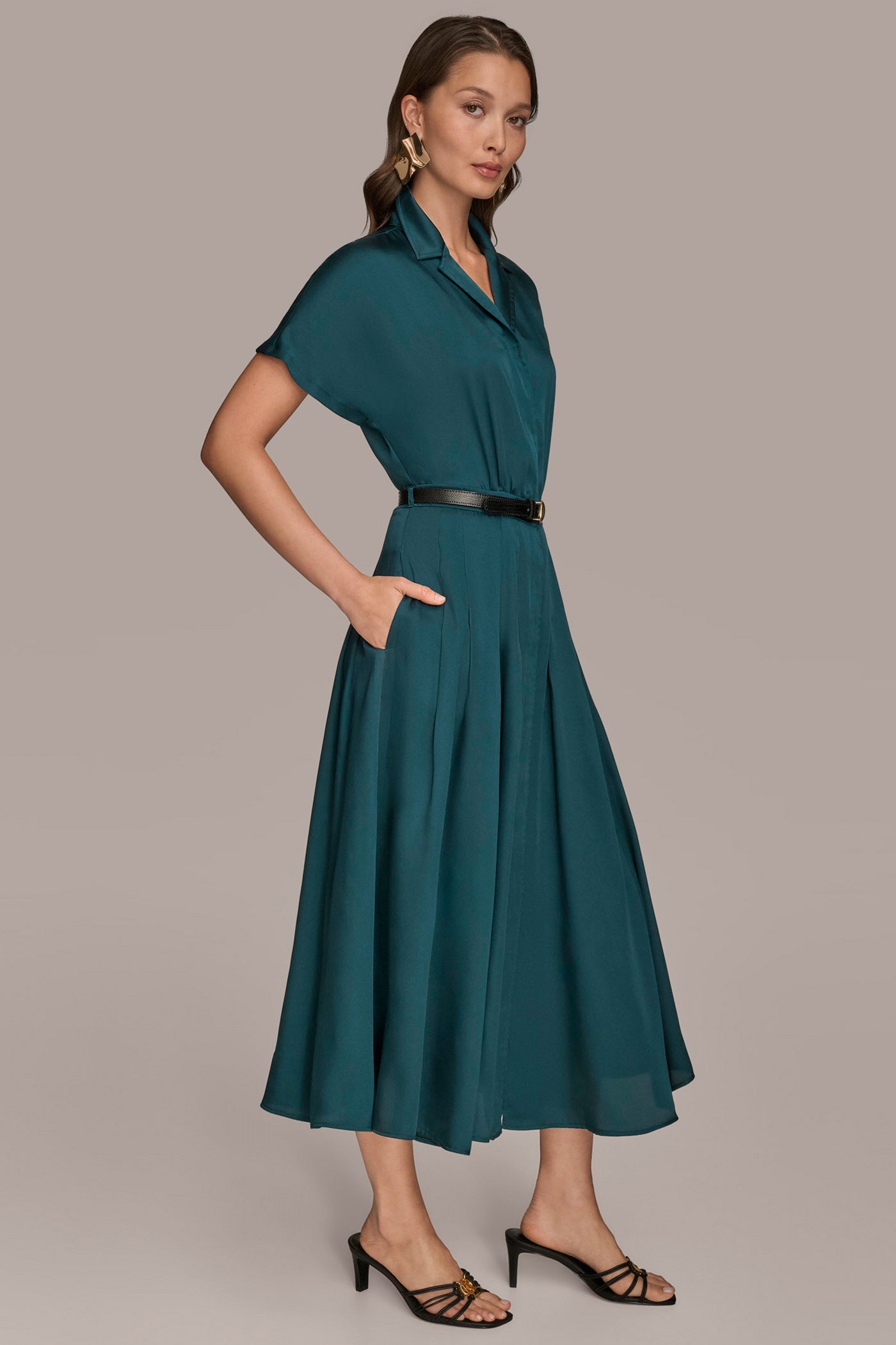 BELTED MIDI SHIRT DRESS VIEW 3 | Essential Dresses BELTED MIDI SHIRT DRESS VIEW 3 | Essential Dresses