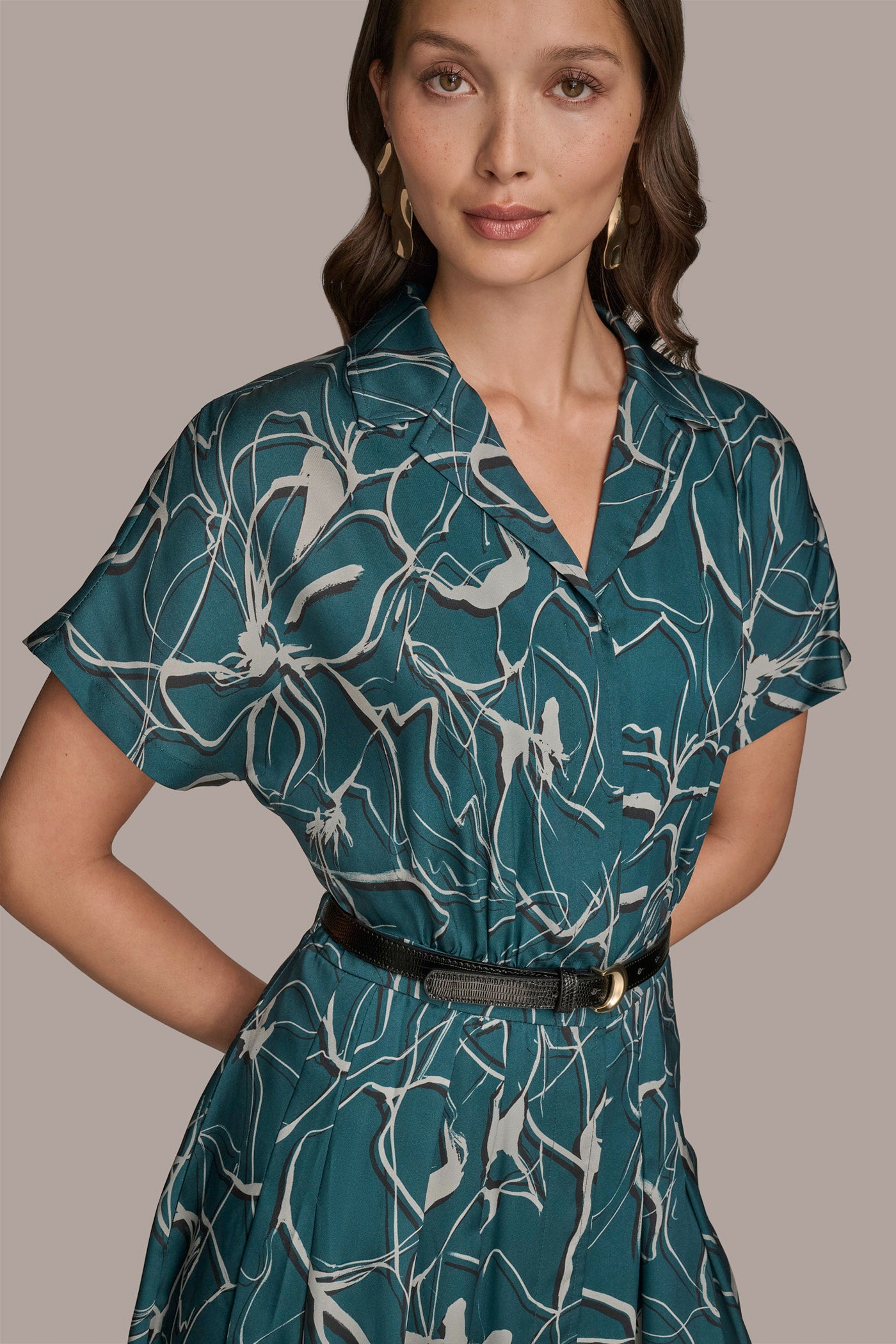 BELTED PRINTED MIDI SHIRT DRESS VIEW 9 | Essential Dresses BELTED PRINTED MIDI SHIRT DRESS VIEW 9 | Essential Dresses