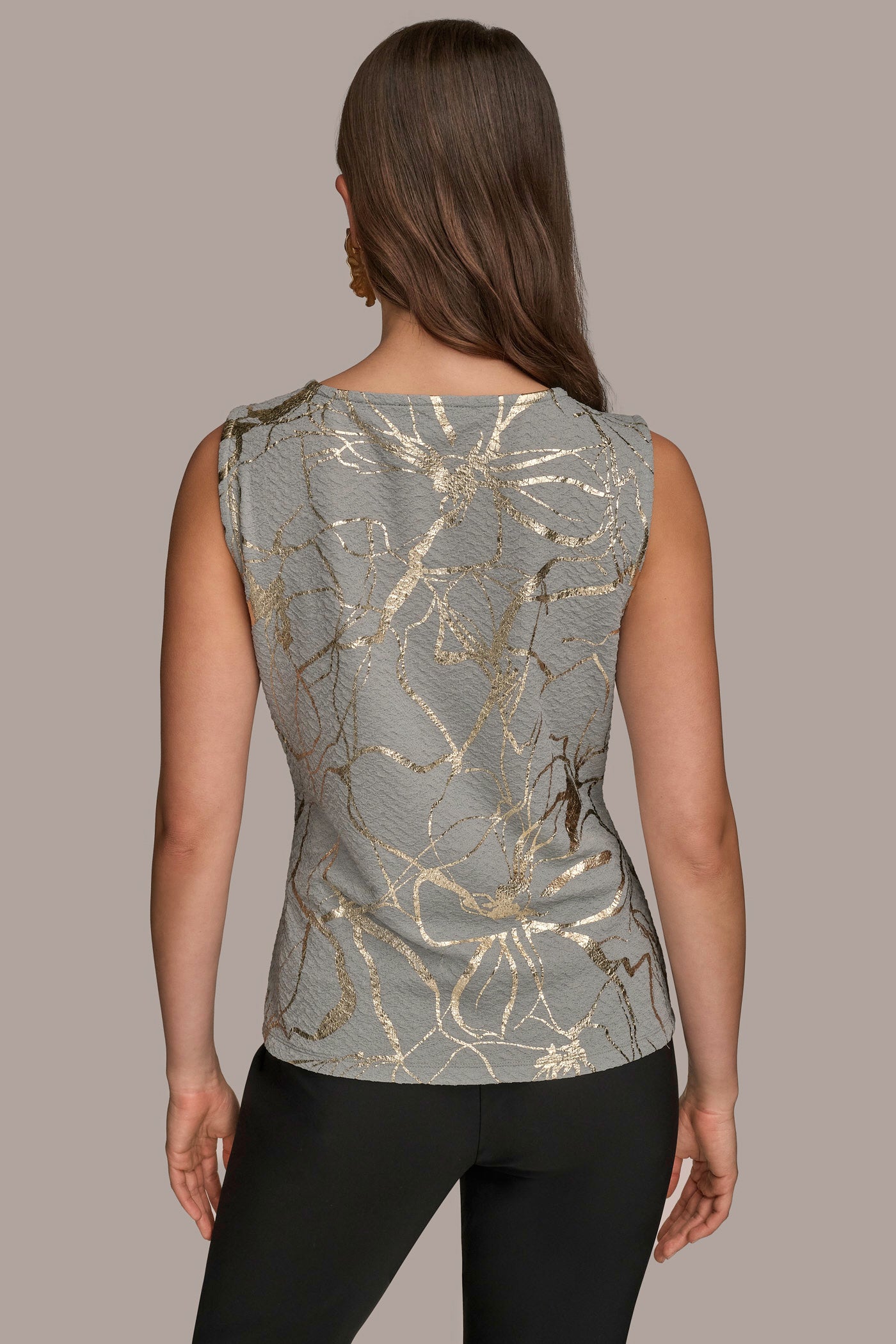 METALLIC MARBLED DRAPED BLOUSE | View 2 | Tops & Sweaters METALLIC MARBLED DRAPED BLOUSE | View 2 | Tops & Sweaters