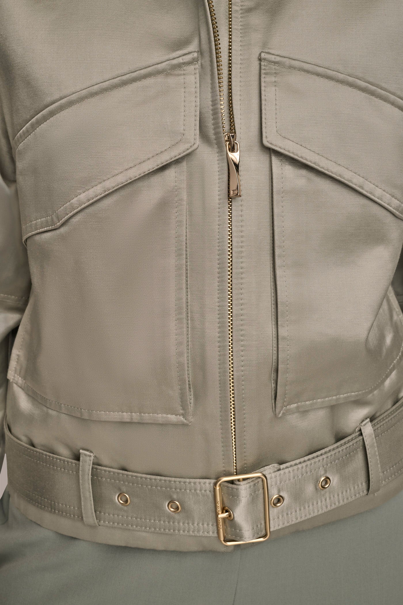 BELTED SATIN BIKER JACKET VIEW 6 | Coats & Jackets BELTED SATIN BIKER JACKET VIEW 6 | Coats & Jackets