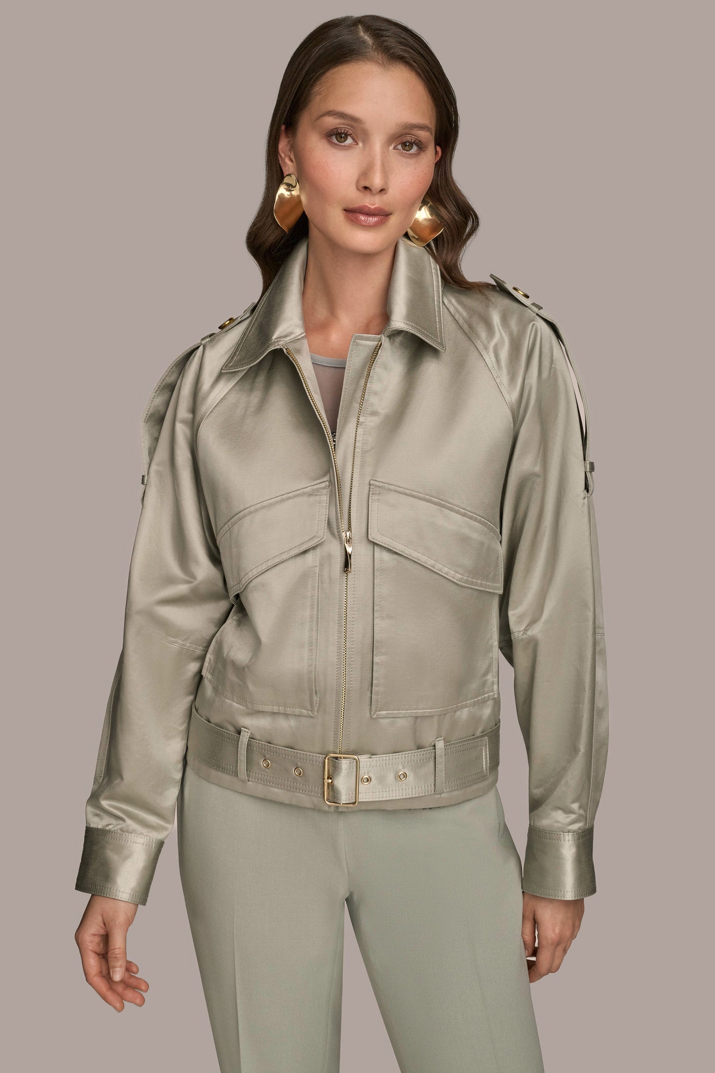 BELTED SATIN BIKER JACKET | View 1 | Coats & Jackets BELTED SATIN BIKER JACKET | View 1 | Coats & Jackets