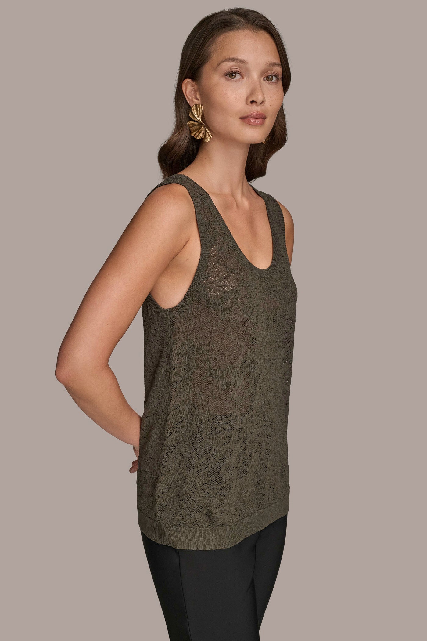POINTELLE LACE-KNIT TANK VIEW 3 POINTELLE LACE-KNIT TANK VIEW 3