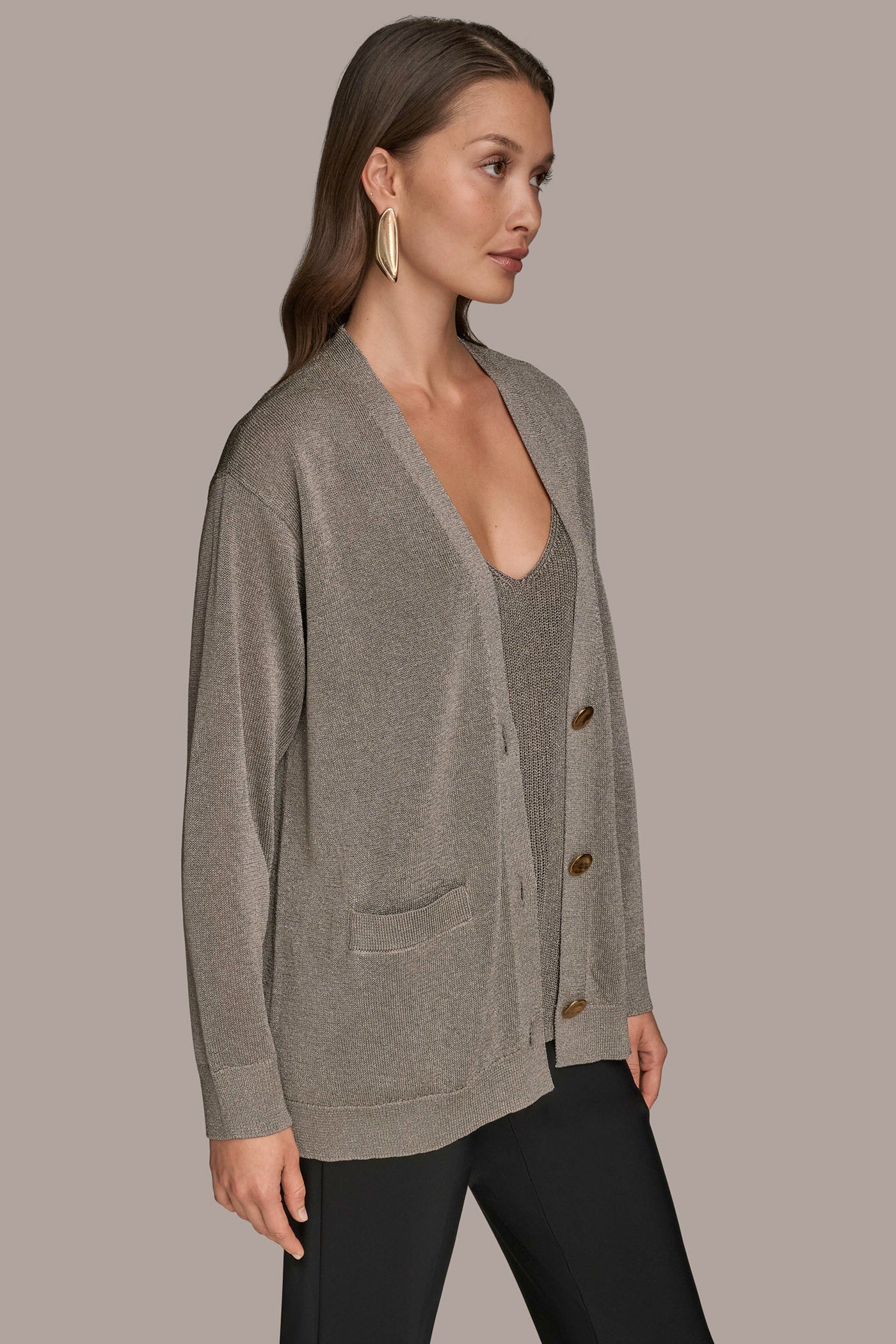 OVERSIZED METALLIC CARDIGAN VIEW 3 | Clothing OVERSIZED METALLIC CARDIGAN VIEW 3 | Clothing