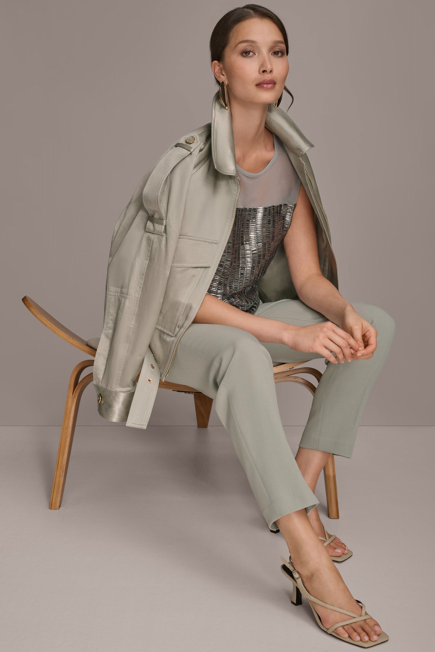 BELTED SATIN BIKER JACKET VIEW 12 | Coats & Jackets BELTED SATIN BIKER JACKET VIEW 12 | Coats & Jackets