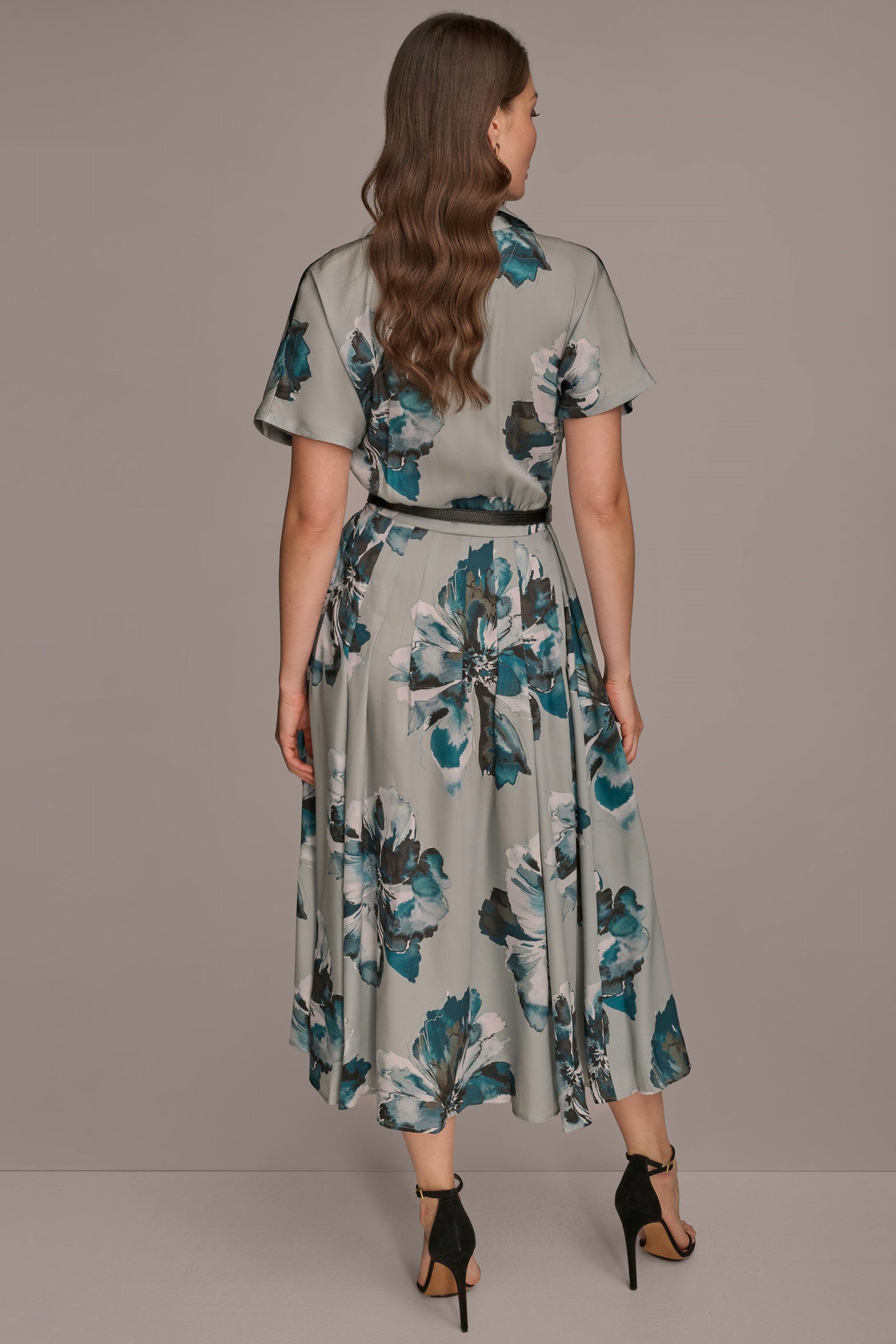 BELTED PRINTED MIDI SHIRT DRESS | View 2 | Essential Dresses BELTED PRINTED MIDI SHIRT DRESS | View 2 | Essential Dresses