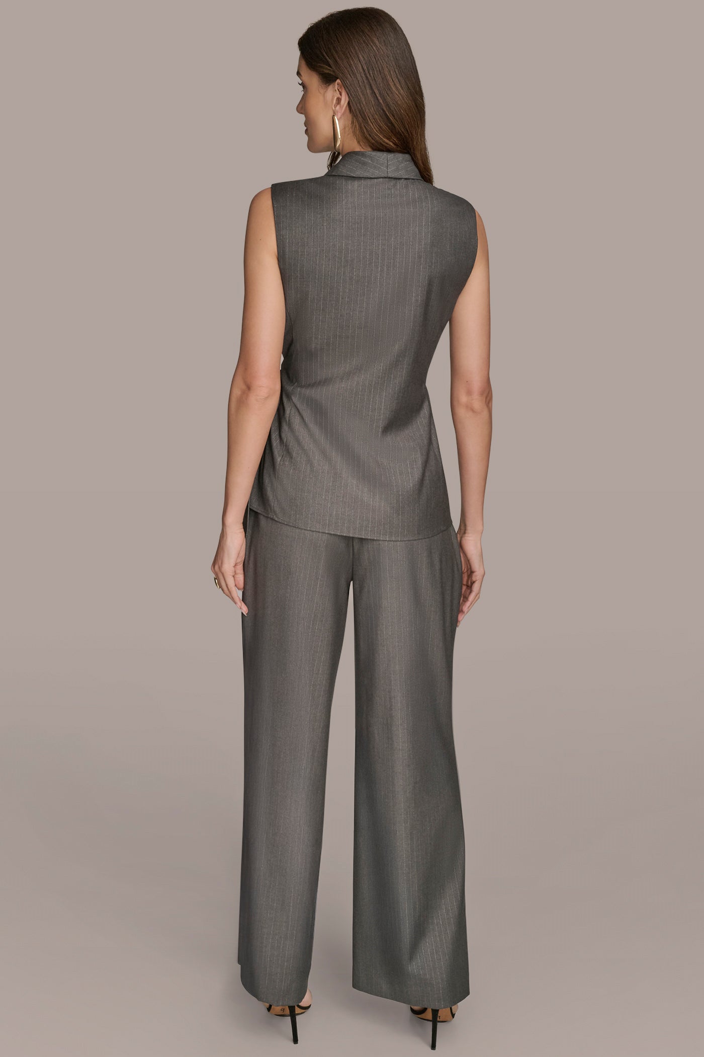 SLEEVELESS PINSTRIPE WRAP VEST VIEW 7 | Sale Tops and Sweaters SLEEVELESS PINSTRIPE WRAP VEST VIEW 7 | Sale Tops and Sweaters