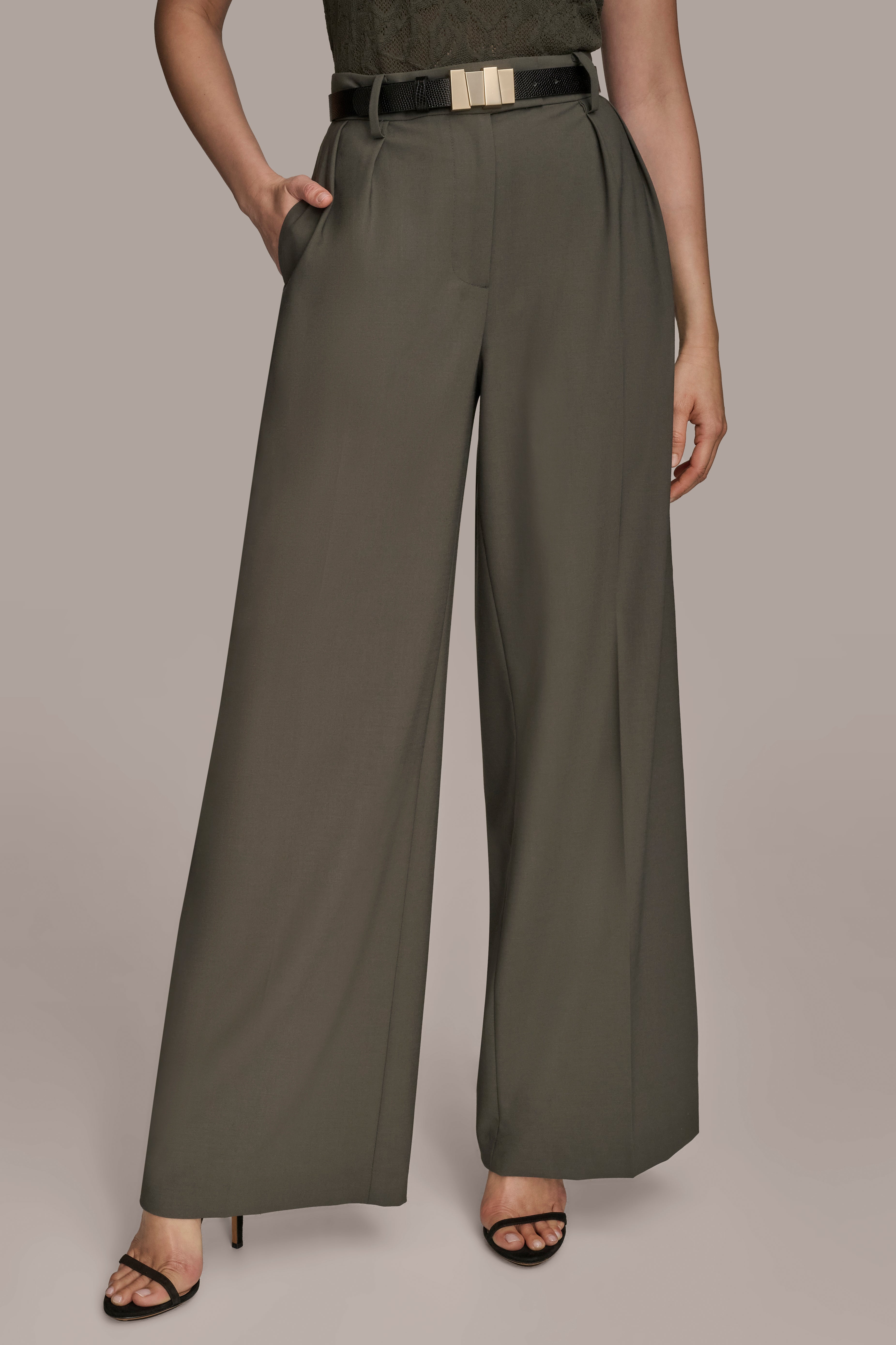 BELTED EXTRA HIGH-RISE WIDE-LEG PANT | View 1 | Pants BELTED EXTRA HIGH-RISE WIDE-LEG PANT | View 1 | Pants