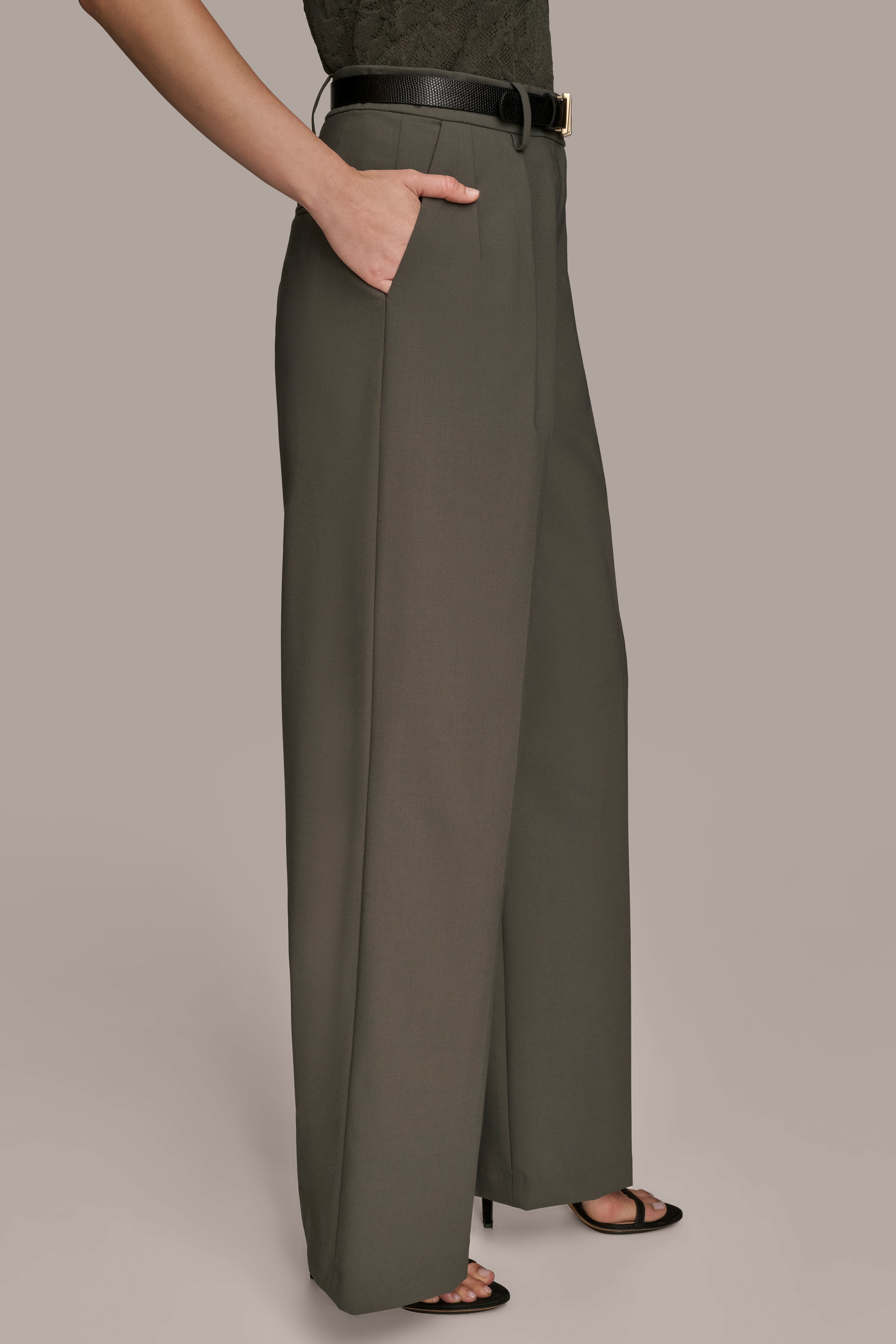BELTED EXTRA HIGH-RISE WIDE-LEG PANT VIEW 3 | Clothing BELTED EXTRA HIGH-RISE WIDE-LEG PANT VIEW 3 | Clothing