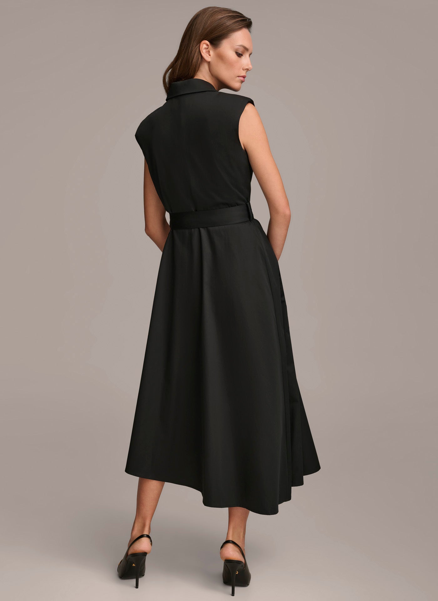 BELTED ASYMMETRICAL DRESS