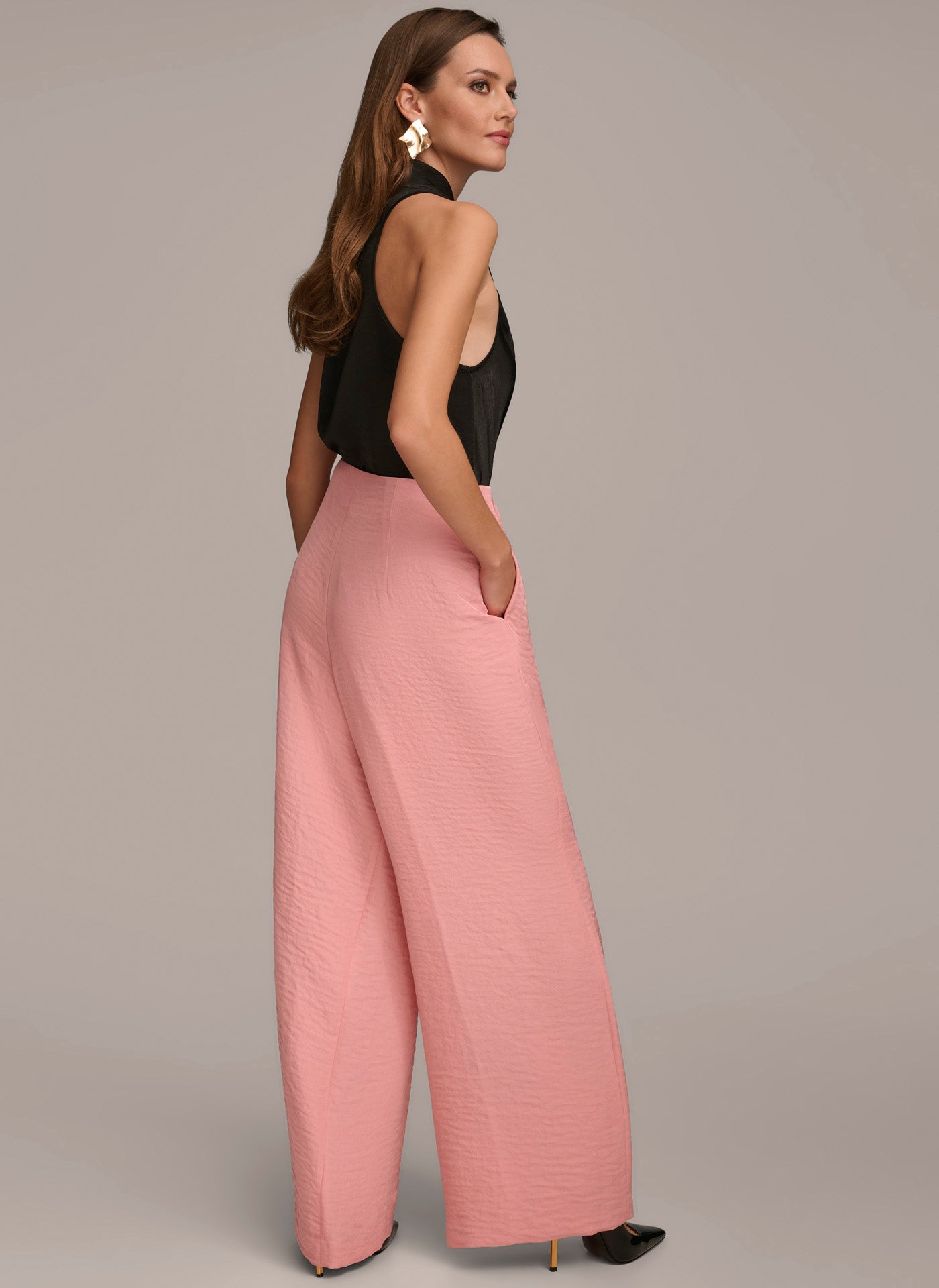 PLEATED WIDE LEG PANT