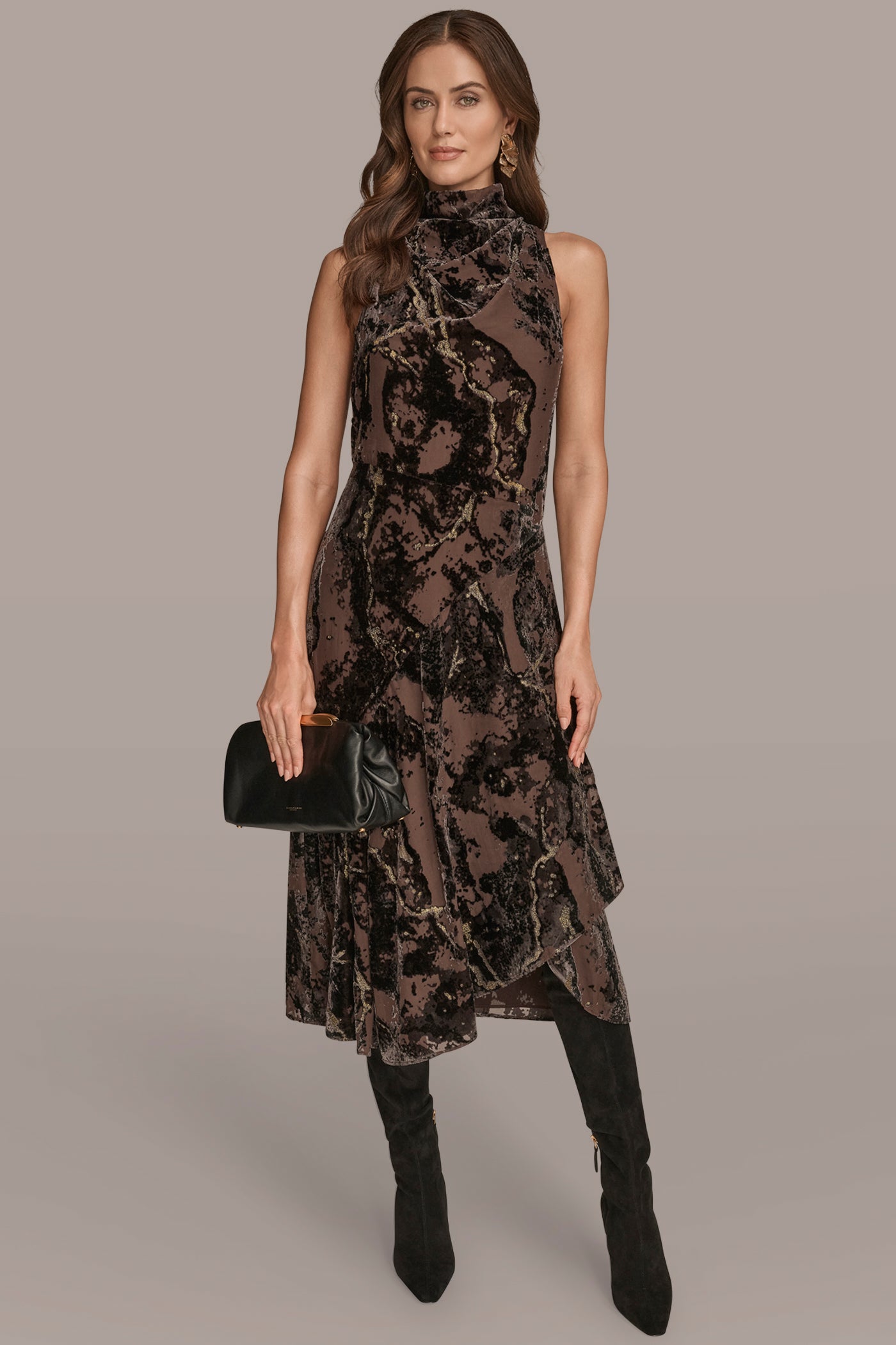 ASYMMETRIC VELVET BURNOUT MIDI DRESS | View 1 | Dresses & Jumpsuits ASYMMETRIC VELVET BURNOUT MIDI DRESS | View 1 | Dresses & Jumpsuits