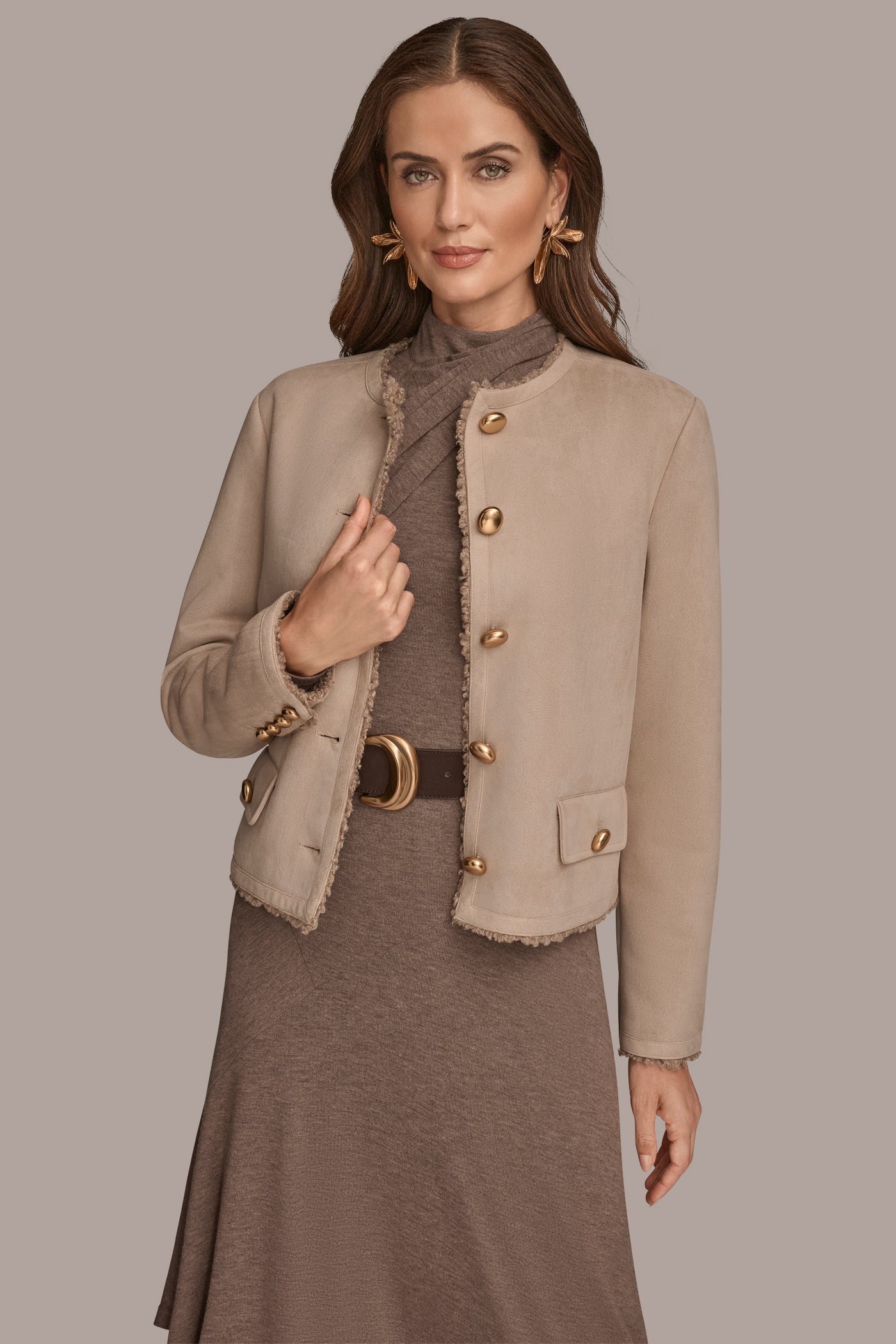 SHORT BUTTON-FRONT COAT VIEW 4 | Coats & Jackets SHORT BUTTON-FRONT COAT VIEW 4 | Coats & Jackets
