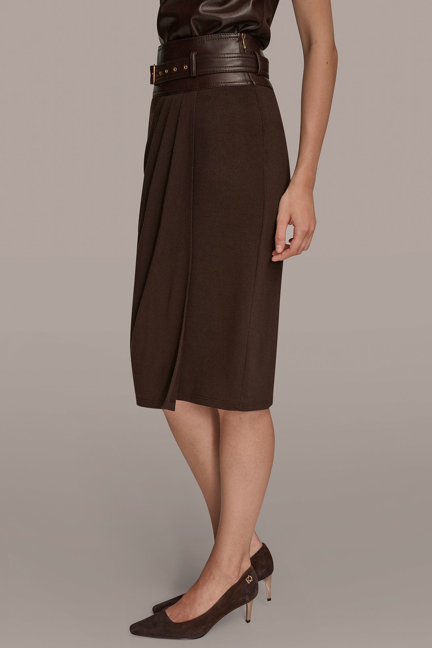 WRAP-EFFECT BELT-DETAILED PENCIL SKIRT VIEW 3 | Clothing WRAP-EFFECT BELT-DETAILED PENCIL SKIRT VIEW 3 | Clothing