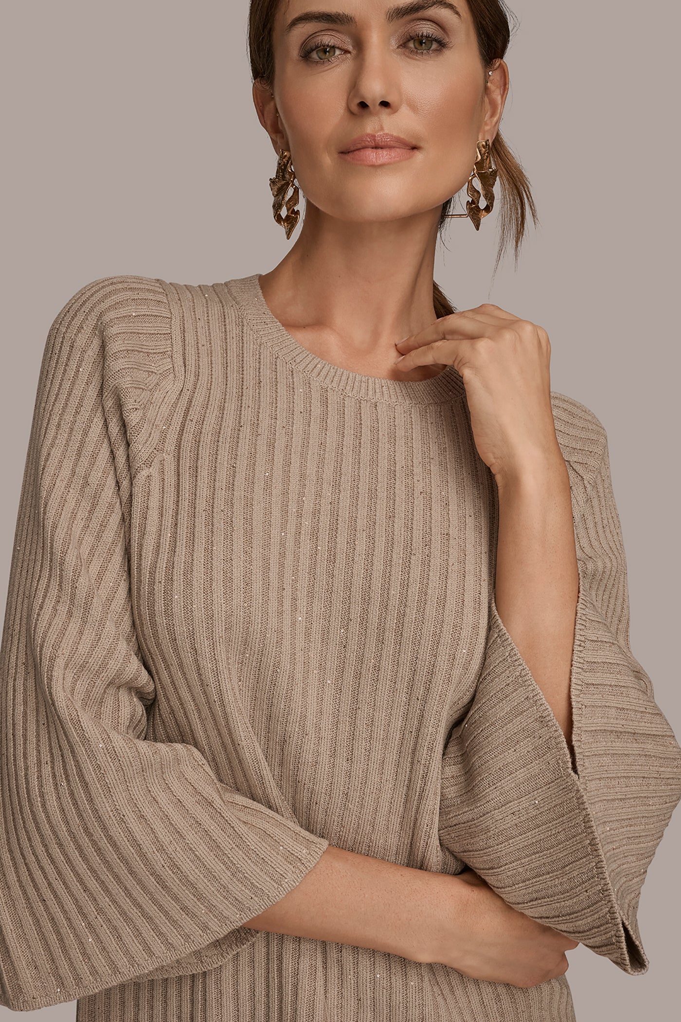 BELL SLEEVE SEQUIN SWEATER VIEW 3 | All That Shimmers BELL SLEEVE SEQUIN SWEATER VIEW 3 | All That Shimmers