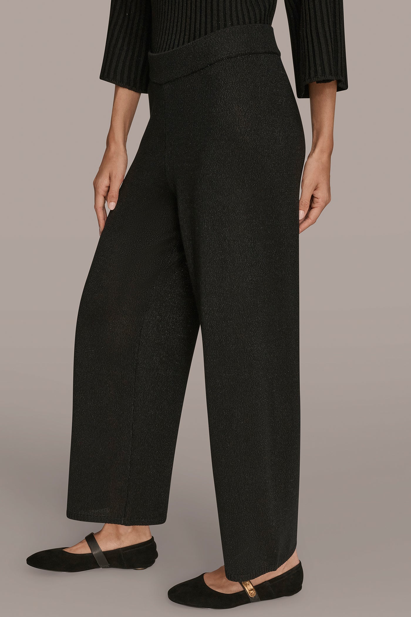 HIGH-RISE WIDE-LEG SWEATER ANKLE PANT VIEW 3 | Pants HIGH-RISE WIDE-LEG SWEATER ANKLE PANT VIEW 3 | Pants