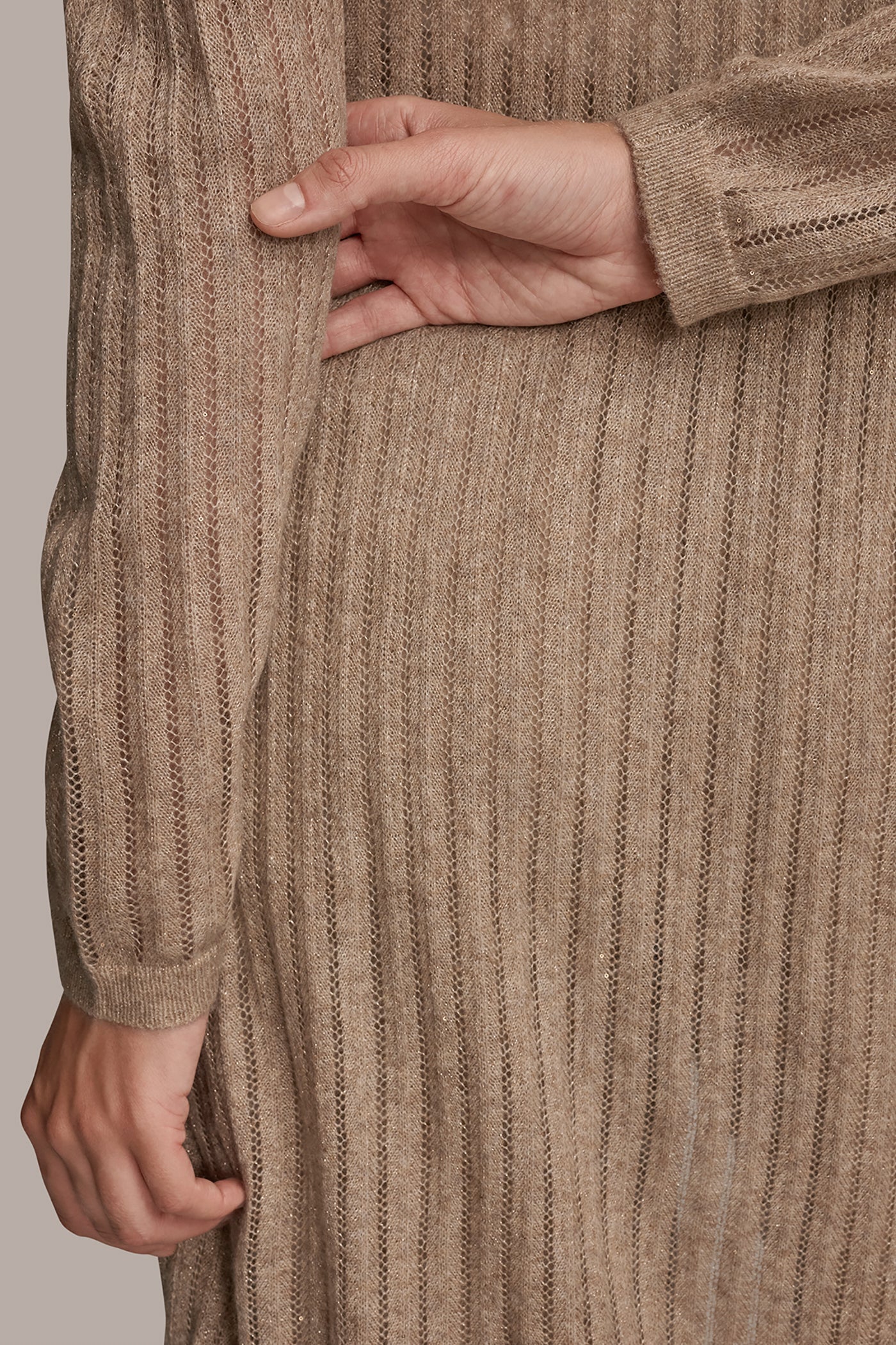 LONG METALLIC RIB-KNIT CARDIGAN VIEW 7 | Clothing LONG METALLIC RIB-KNIT CARDIGAN VIEW 7 | Clothing
