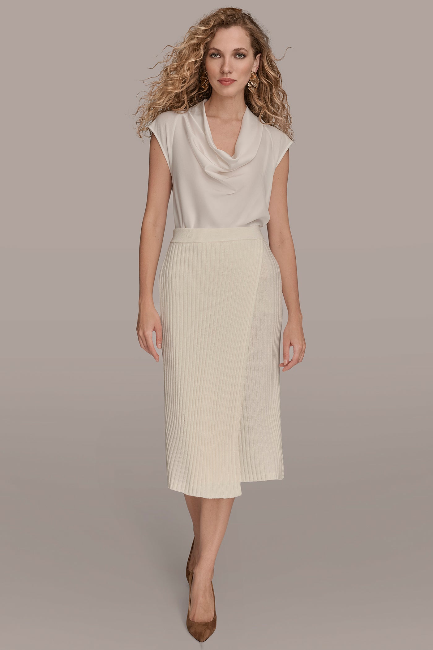 WOOL WRAP-EFFECT MIDI SKIRT VIEW 4 WOOL WRAP-EFFECT MIDI SKIRT VIEW 4