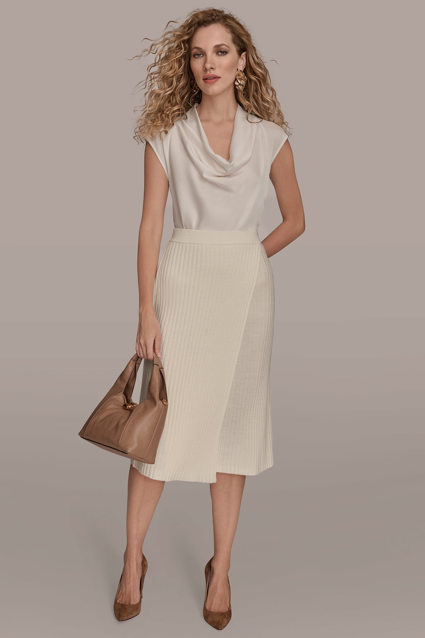 WOOL WRAP-EFFECT MIDI SKIRT VIEW 5 WOOL WRAP-EFFECT MIDI SKIRT VIEW 5