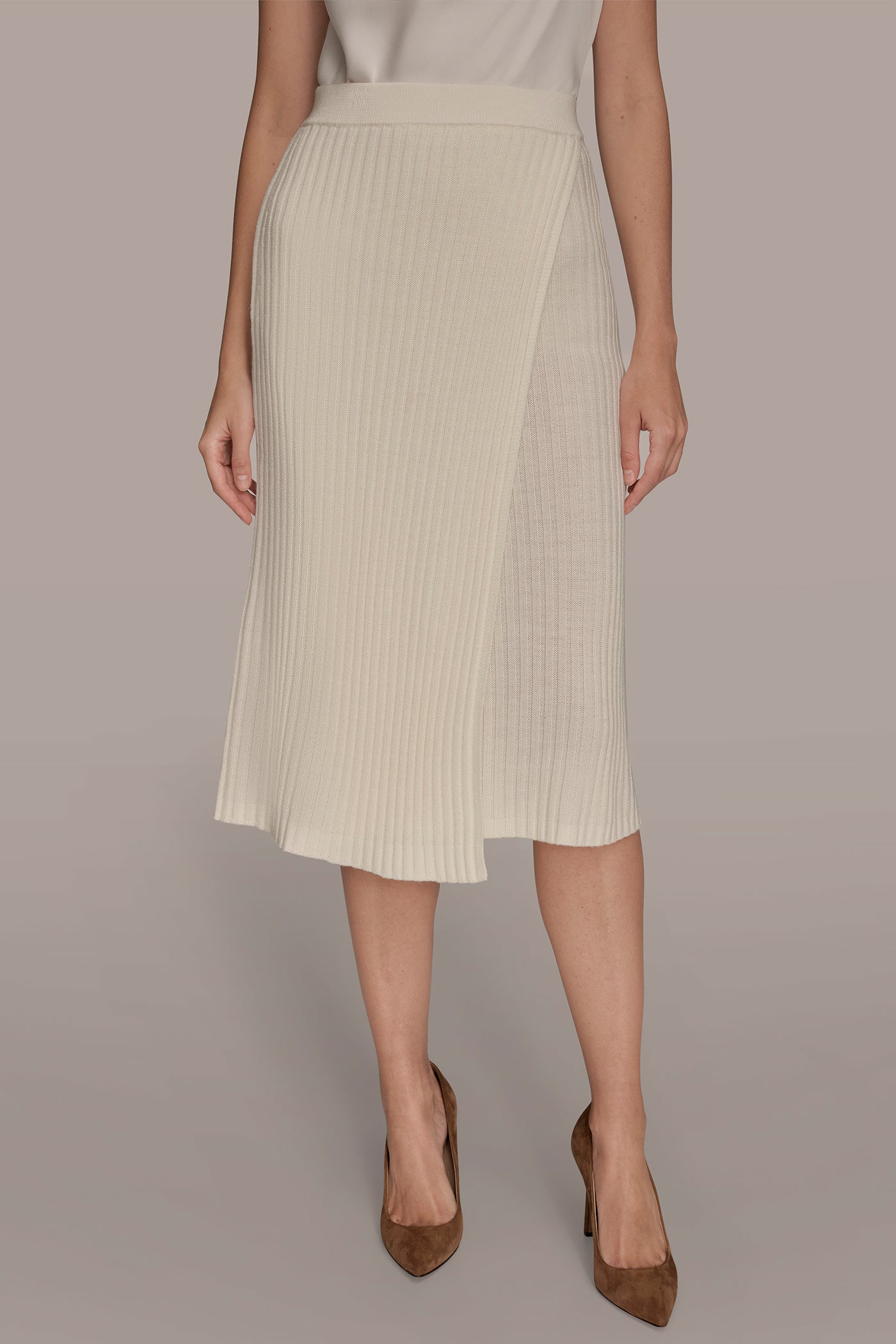 WOOL WRAP-EFFECT MIDI SKIRT | View 1 | Skirts WOOL WRAP-EFFECT MIDI SKIRT | View 1 | Skirts