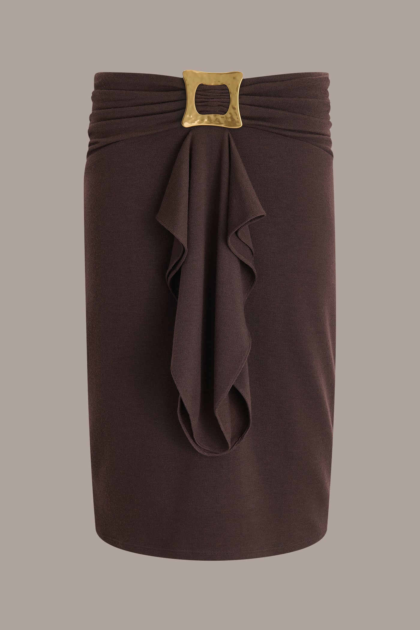 RUFFLED BUCKLE-EMBELLISHED PENCIL SKIRT VIEW 7 | Clothing RUFFLED BUCKLE-EMBELLISHED PENCIL SKIRT VIEW 7 | Clothing