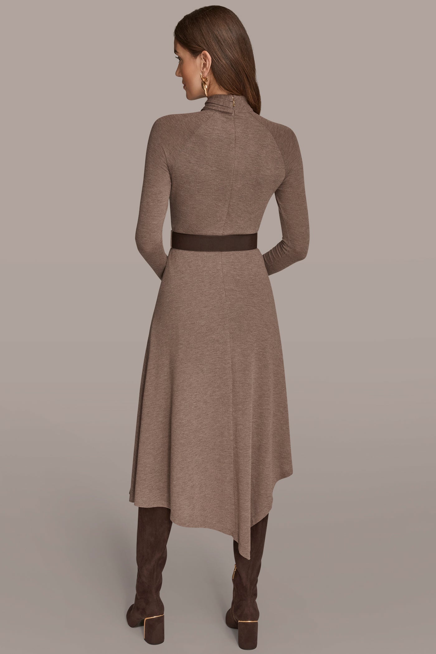 BELTED CROSSOVER MIDI SWEATER DRESS VIEW 3 | Dresses & Jumpsuits BELTED CROSSOVER MIDI SWEATER DRESS VIEW 3 | Dresses & Jumpsuits