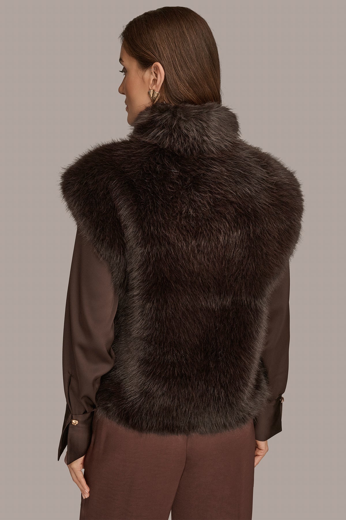 Faux Fur Vest | Donna Karan Faux Fur Vest | Donna Karan