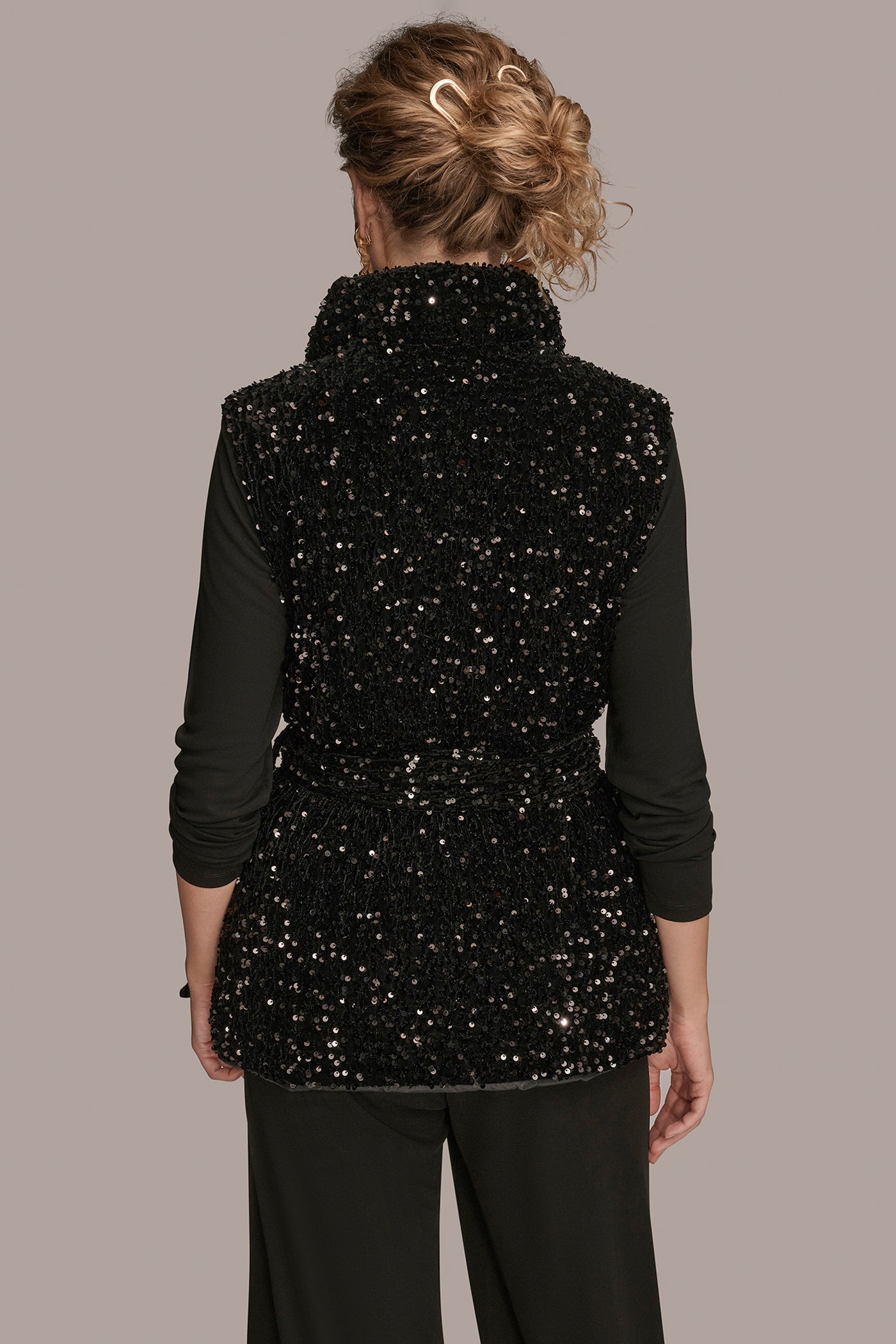 WIDE COLLAR VEST WITH SEQUINS | View 2 | Blazers & Vests WIDE COLLAR VEST WITH SEQUINS | View 2 | Blazers & Vests