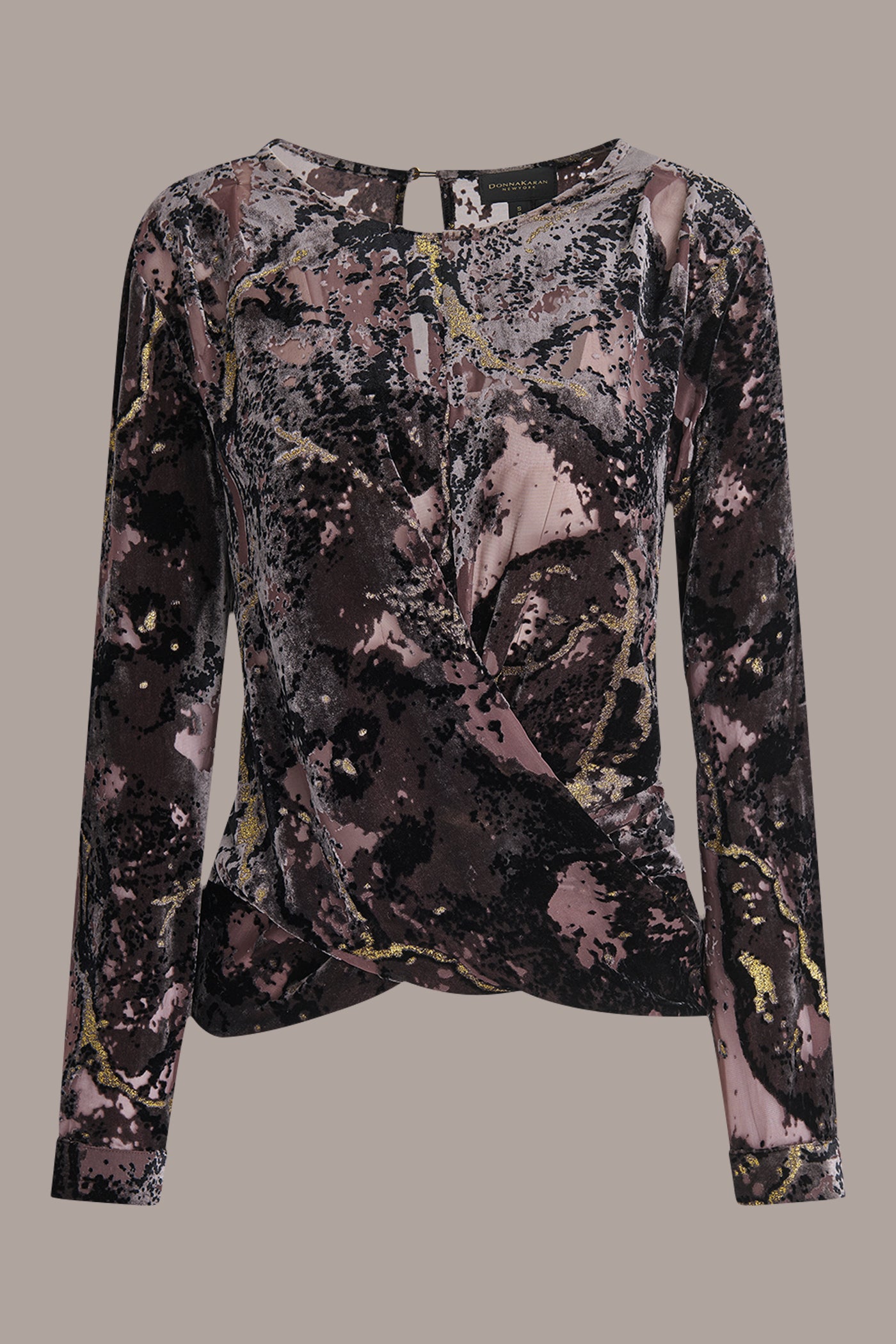 DRAPED BURNOUT VELVET BLOUSE VIEW 8 | Clothing DRAPED BURNOUT VELVET BLOUSE VIEW 8 | Clothing