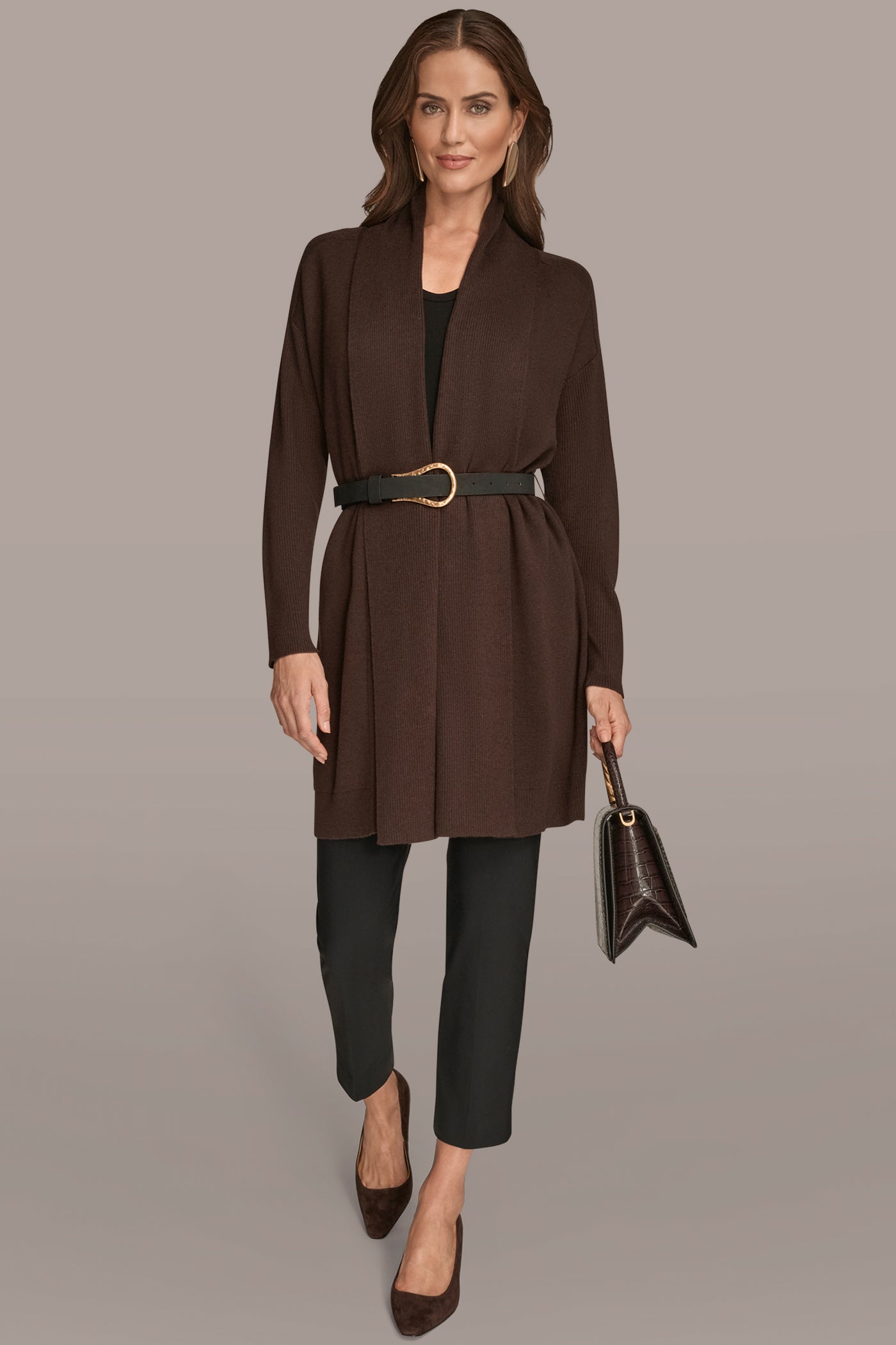 V-NECK LONG CARDIGAN VIEW 3 V-NECK LONG CARDIGAN VIEW 3