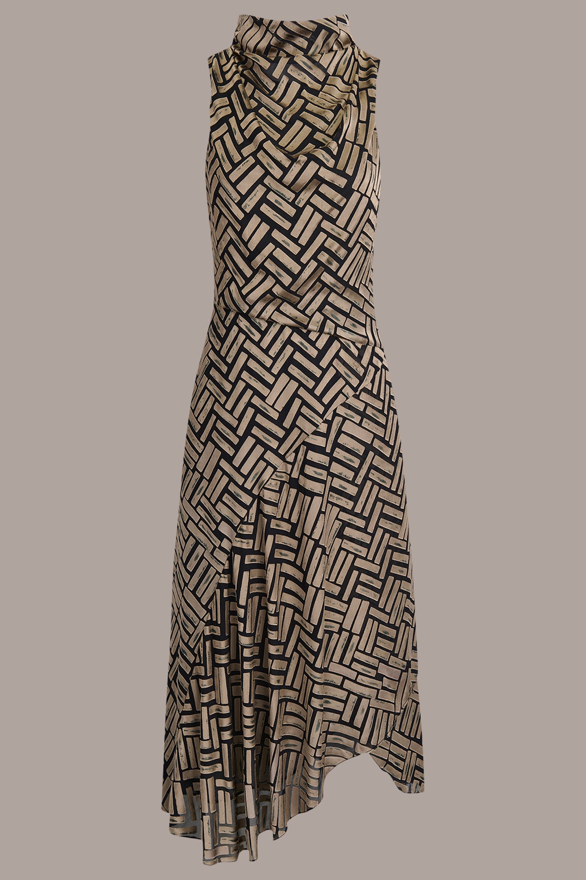 Donna Karan New York Women's Chevron Burnout Sleeveless Dress - Black/Nolita