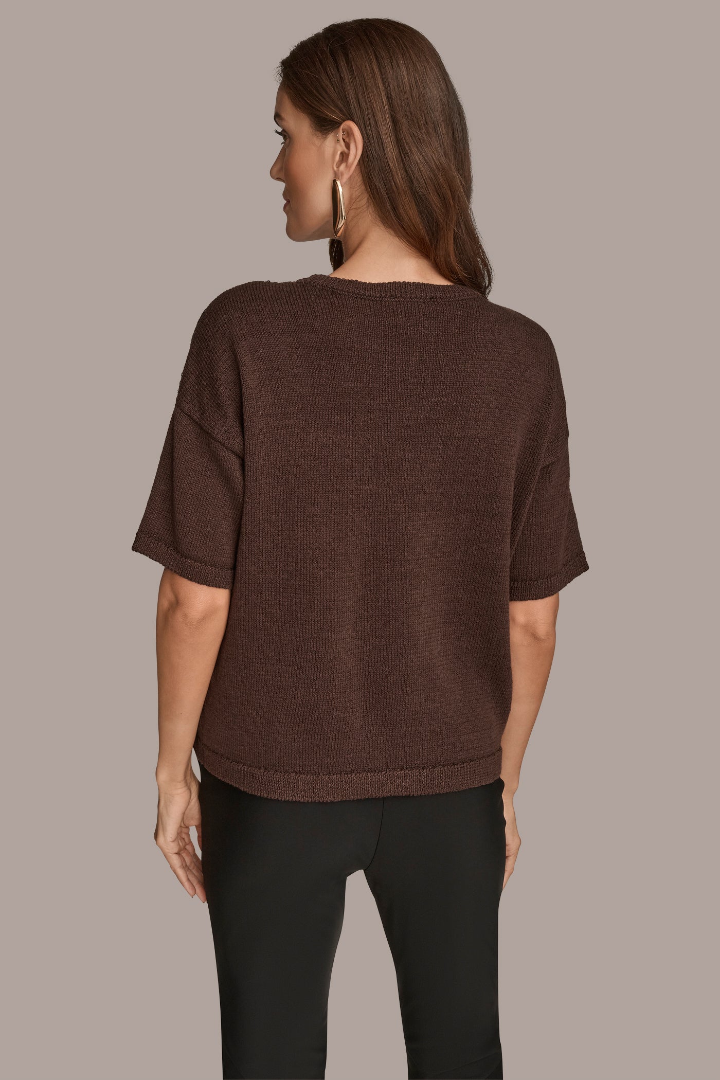 ELBOW-SLEEVE SEQUIN SWEATER | View 2 | All That Shimmers ELBOW-SLEEVE SEQUIN SWEATER | View 2 | All That Shimmers