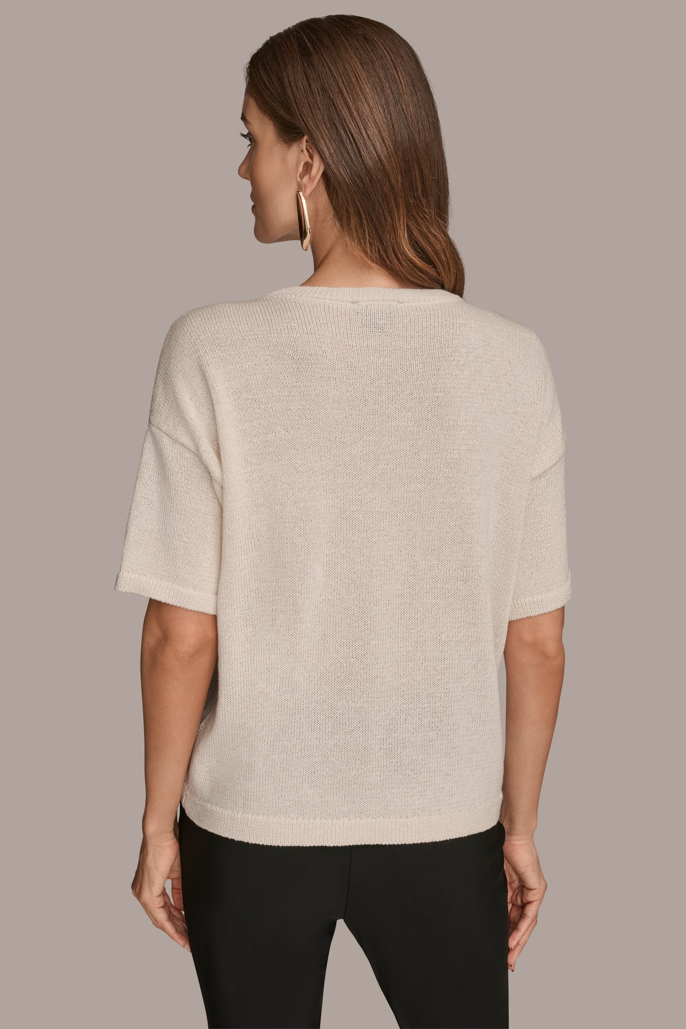 SEQUIN-PANELED DIAMOND STITCH SWEATER | View 2 | Included in discounts SEQUIN-PANELED DIAMOND STITCH SWEATER | View 2 | Included in discounts