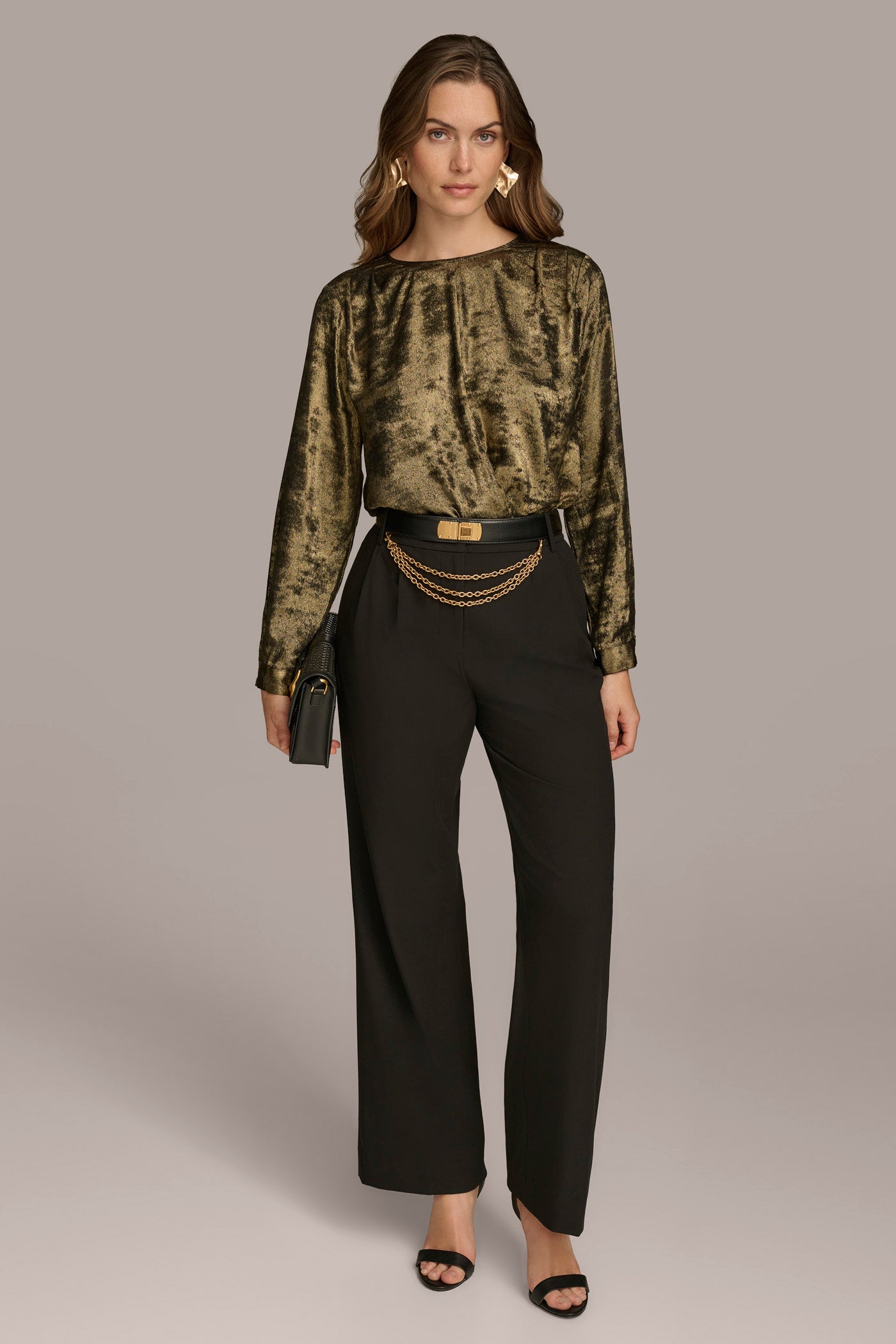 WIDE LEG TROUSER WITH CHAIN BELT VIEW 4 | Sale Pants WIDE LEG TROUSER WITH CHAIN BELT VIEW 4 | Sale Pants