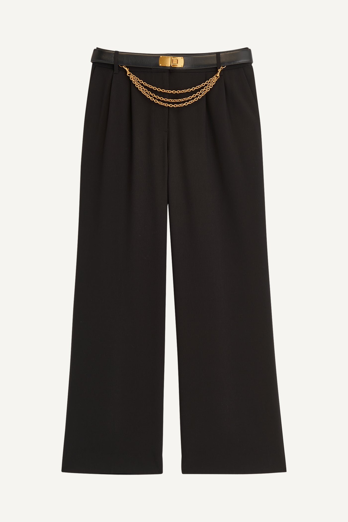 WIDE LEG TROUSER WITH CHAIN BELT VIEW 6 WIDE LEG TROUSER WITH CHAIN BELT VIEW 6