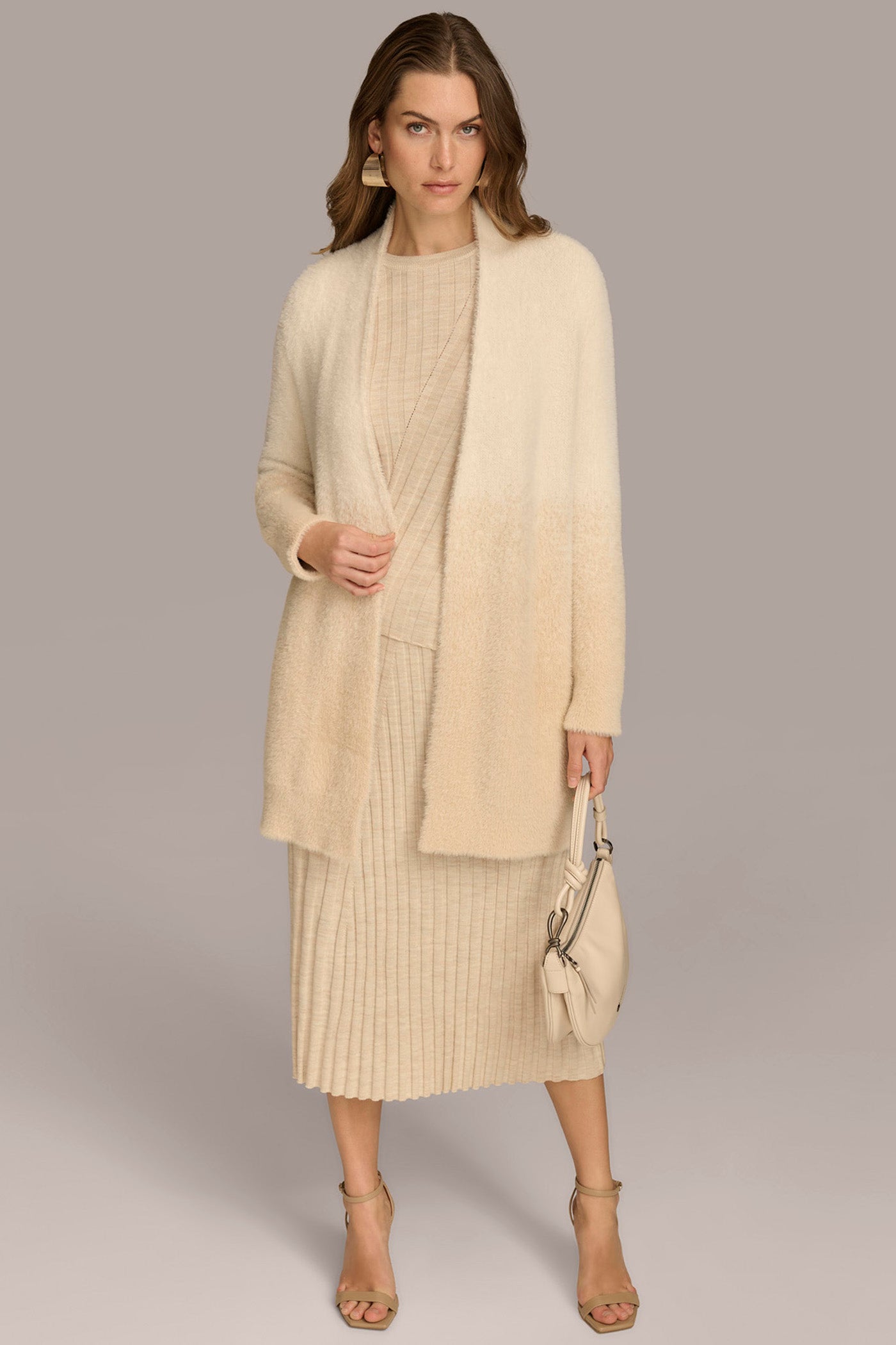 OMBRE EYELASH CARDIGAN VIEW 4 OMBRE EYELASH CARDIGAN VIEW 4