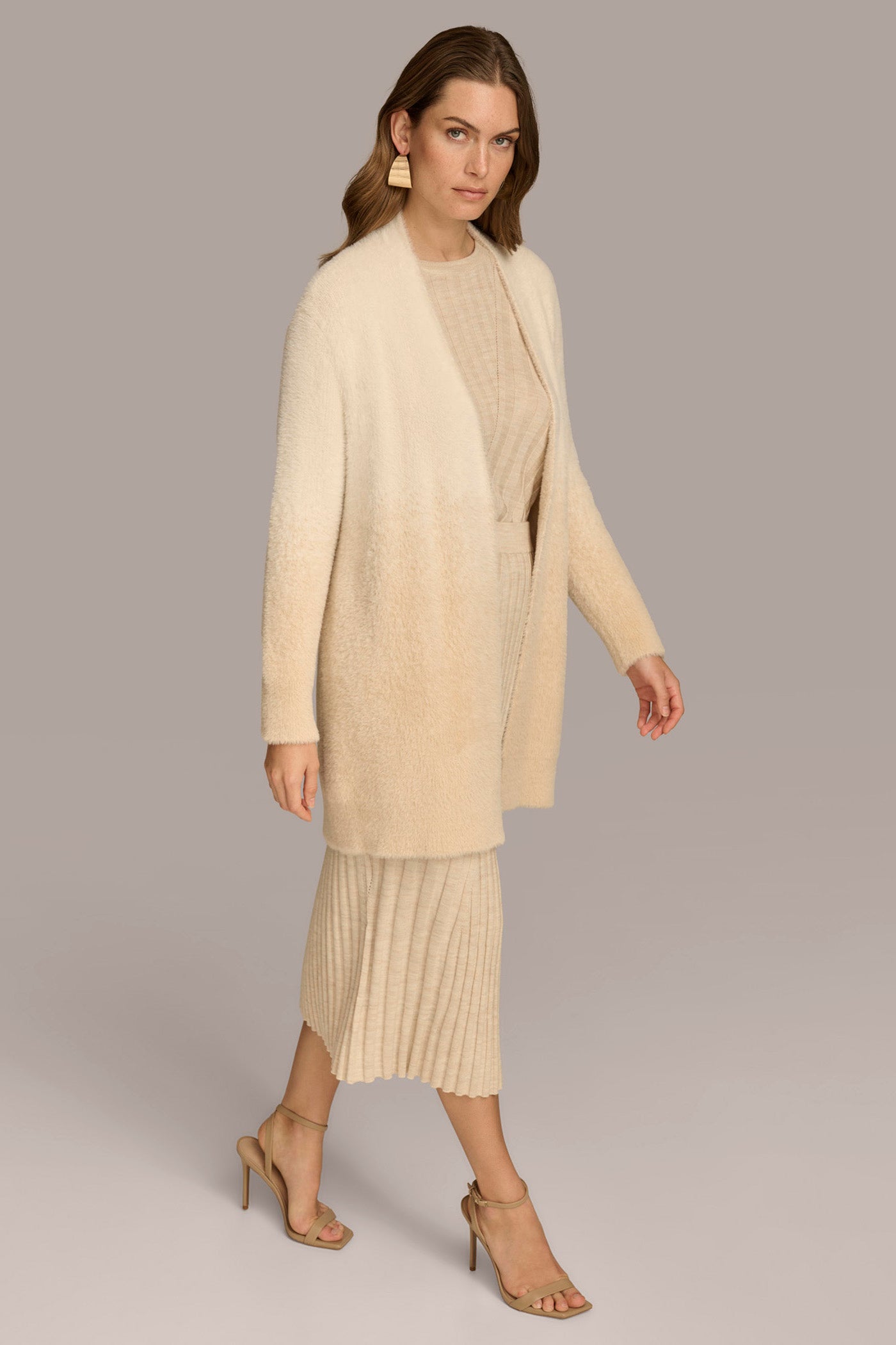OMBRE EYELASH CARDIGAN VIEW 3 OMBRE EYELASH CARDIGAN VIEW 3