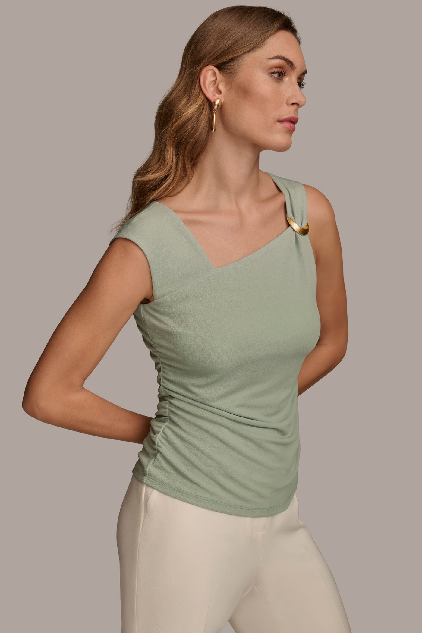 ASYMMETRICAL TOP WITH HARDWARE VIEW 3 | Sale Tops and Sweaters ASYMMETRICAL TOP WITH HARDWARE VIEW 3 | Sale Tops and Sweaters