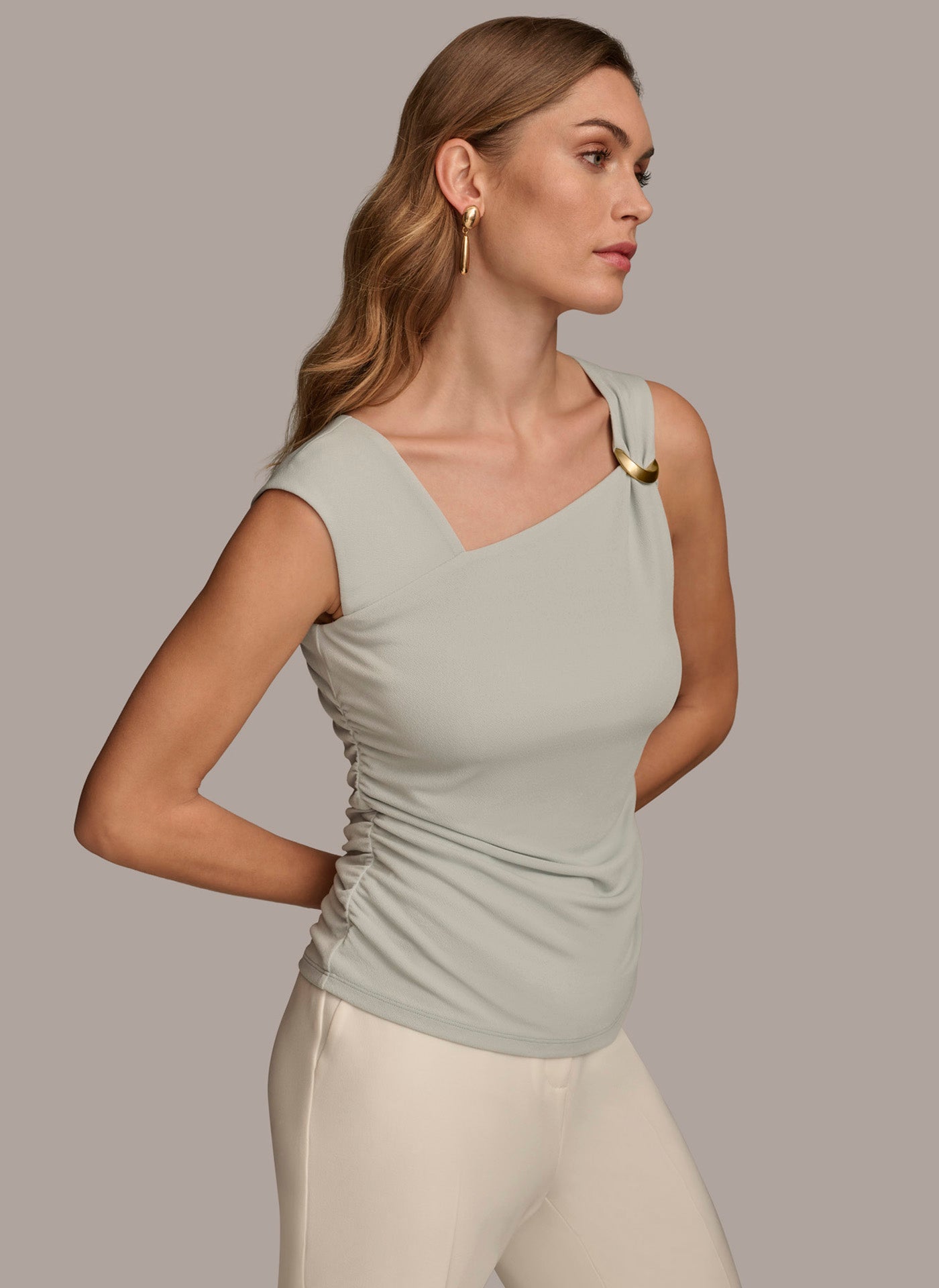 ASYMMETRICAL TOP WITH HARDWARE | View 2 | Sale Tops and Sweaters ASYMMETRICAL TOP WITH HARDWARE | View 2 | Sale Tops and Sweaters