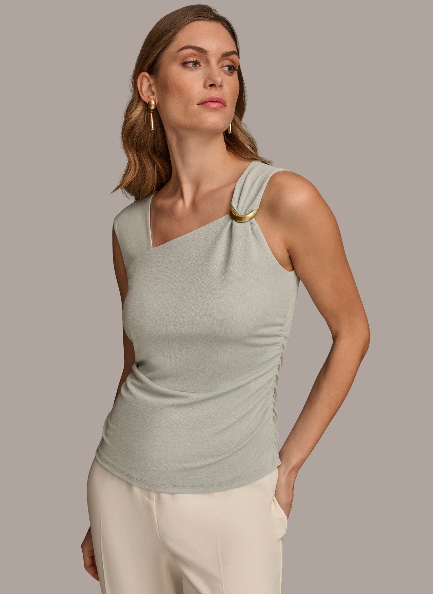 ASYMMETRICAL TOP WITH HARDWARE | View 1 | Sale Tops and Sweaters ASYMMETRICAL TOP WITH HARDWARE | View 1 | Sale Tops and Sweaters